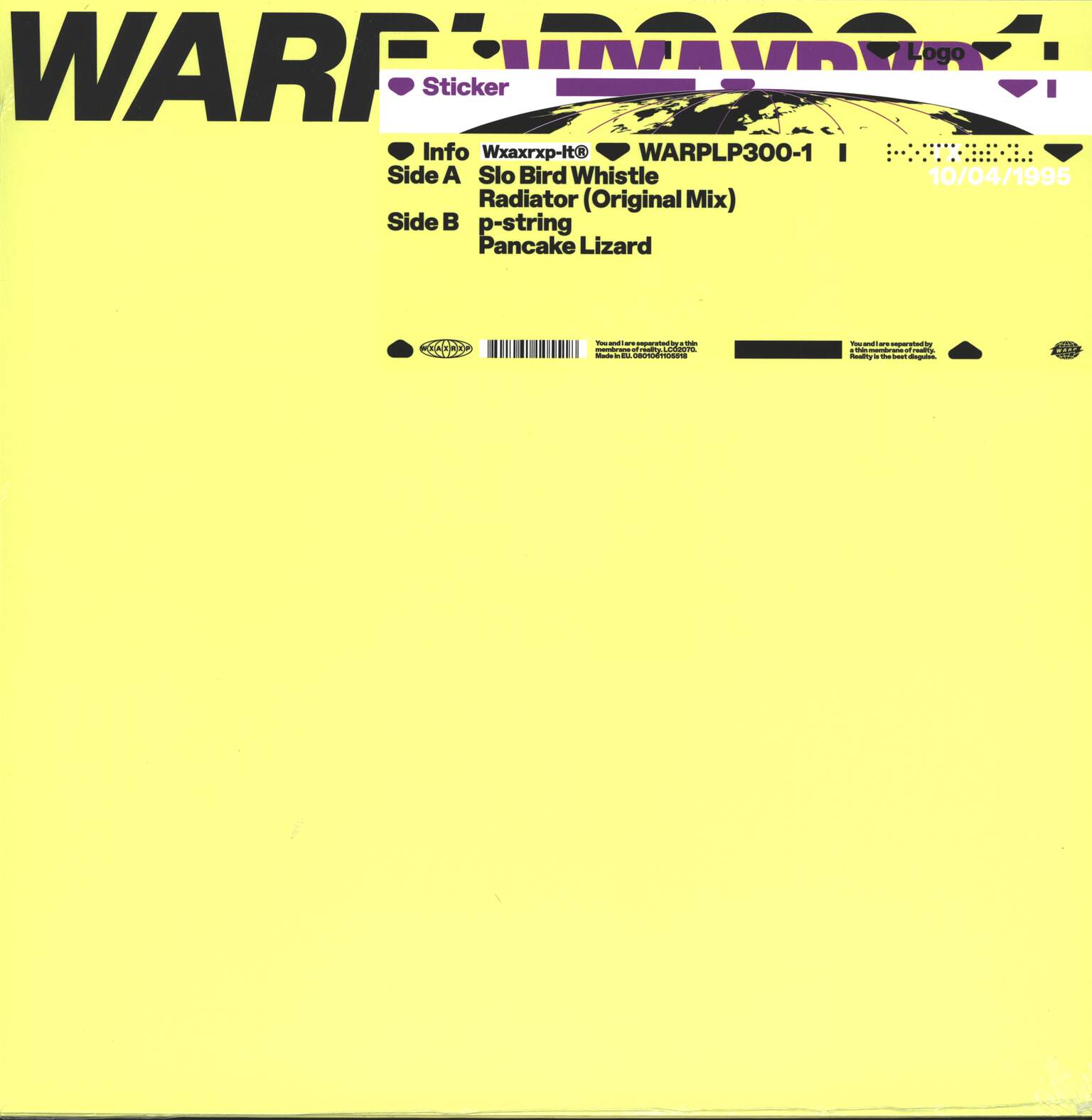 Aphex Twin: Peel Session 2 TX 10/04/95, 1×LP (Vinyl)