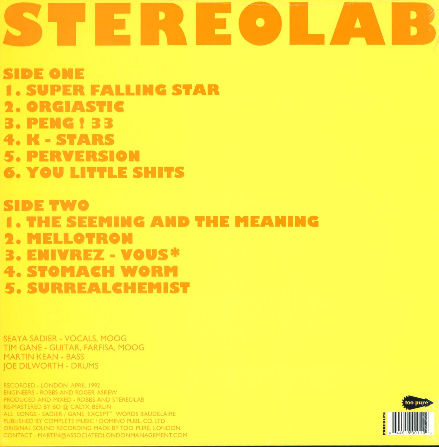 Stereolab: Peng!, 1×LP (Vinyl)