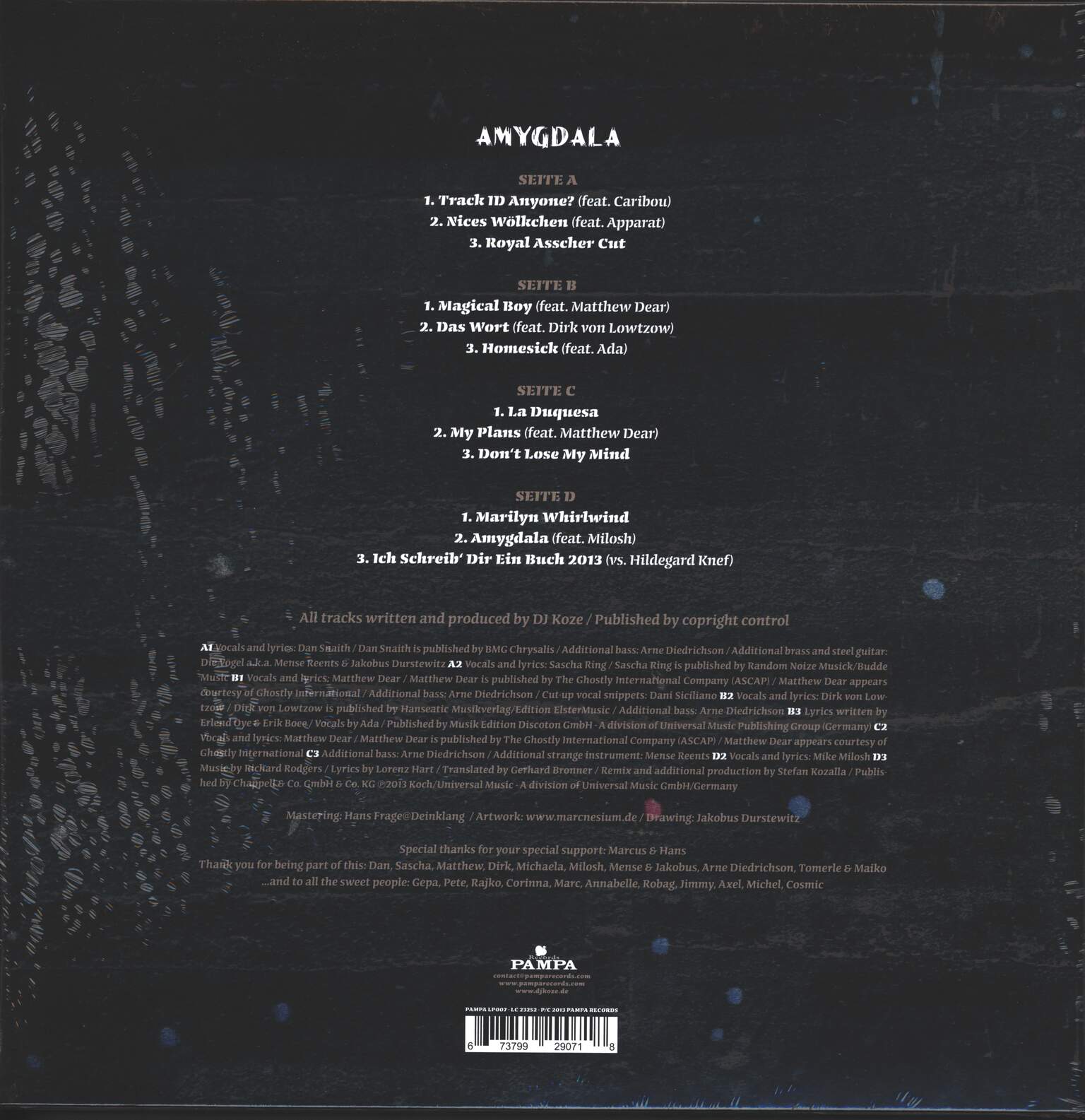 DJ Koze: Amygdala, 2×LP (Vinyl), 1×7" Single (Vinyl)