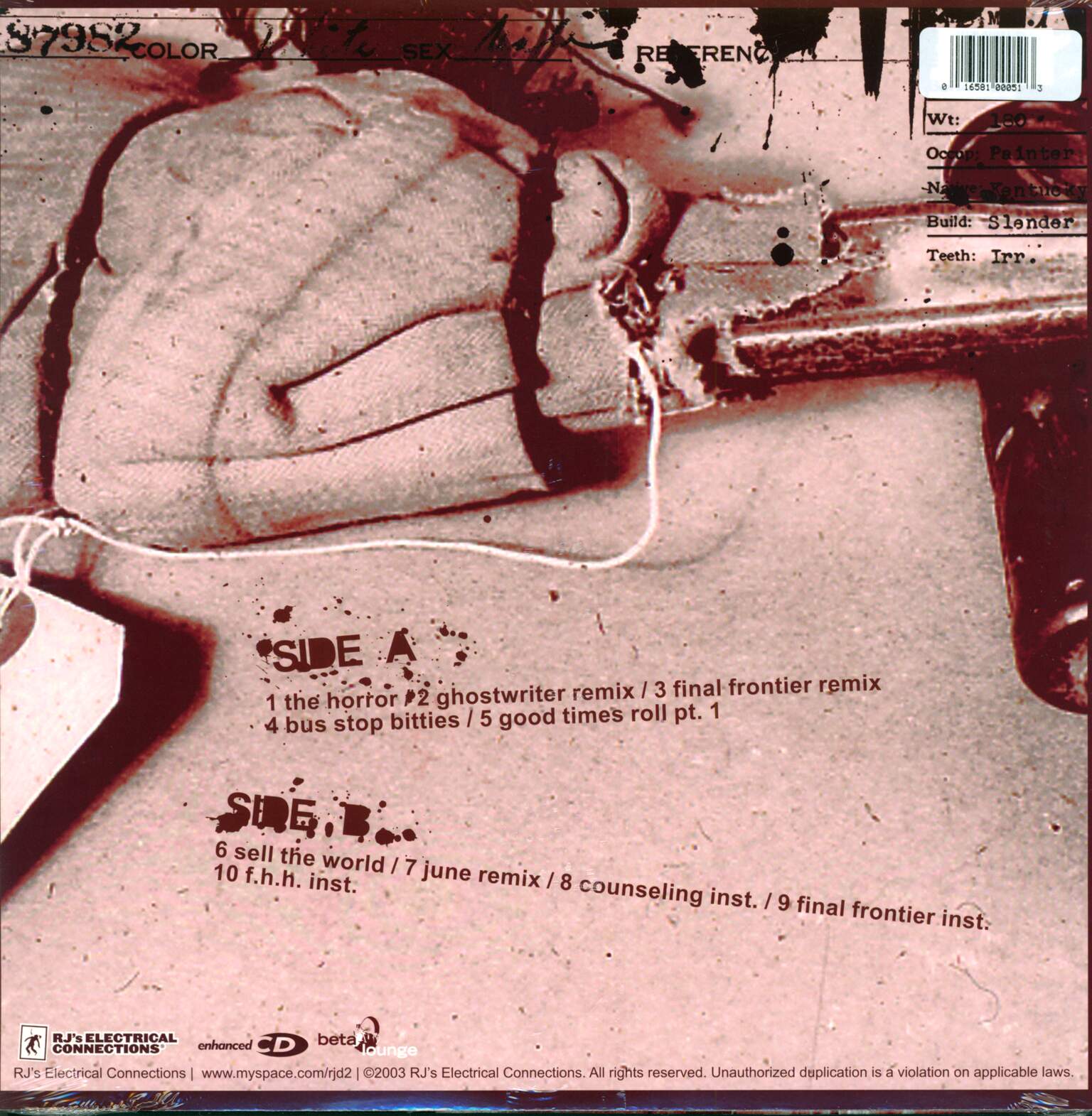 Rjd2: The Horror, 1×LP (Vinyl)
