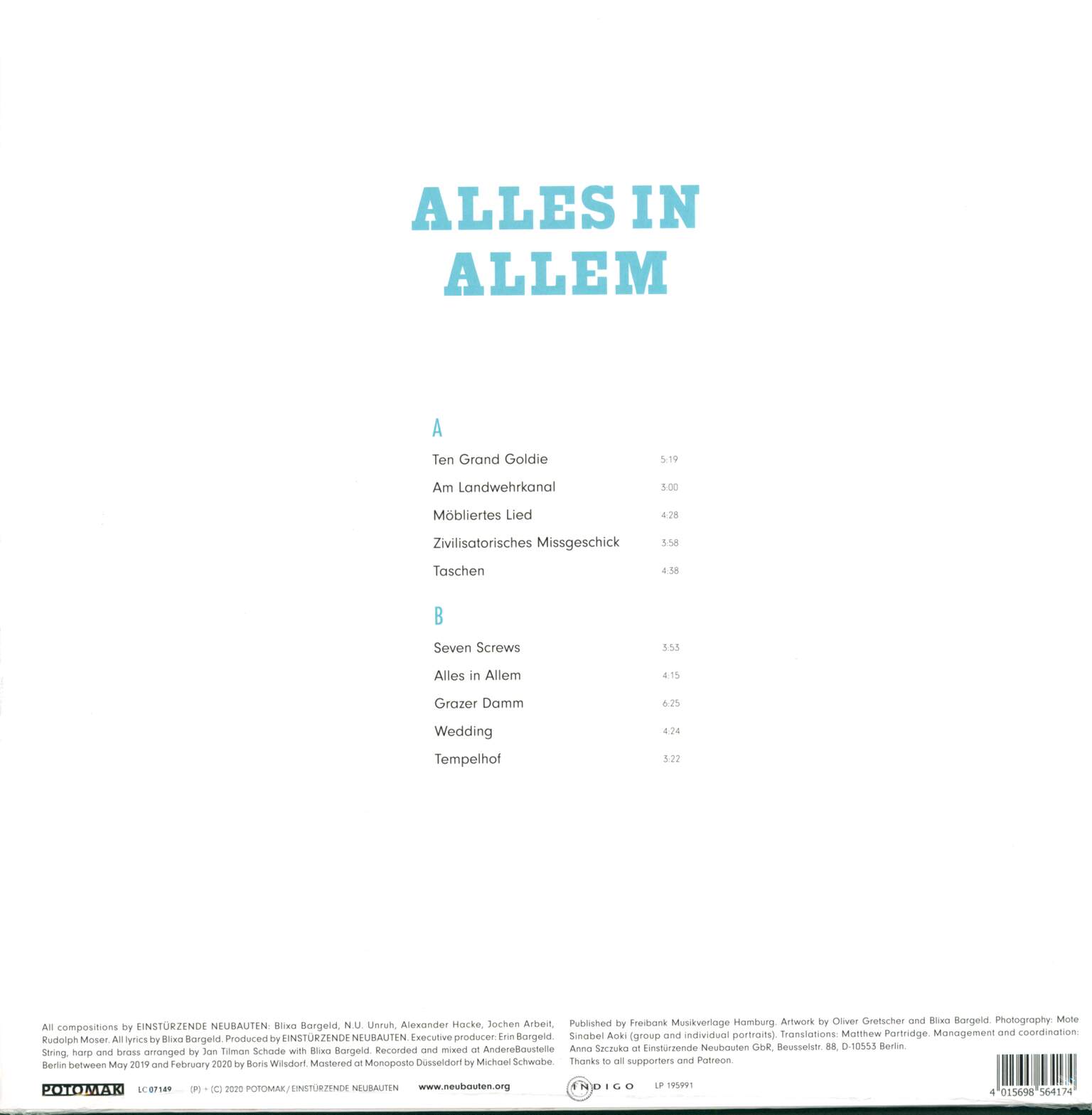 Einstürzende Neubauten: Alles In Allem, 1×LP (Vinyl)