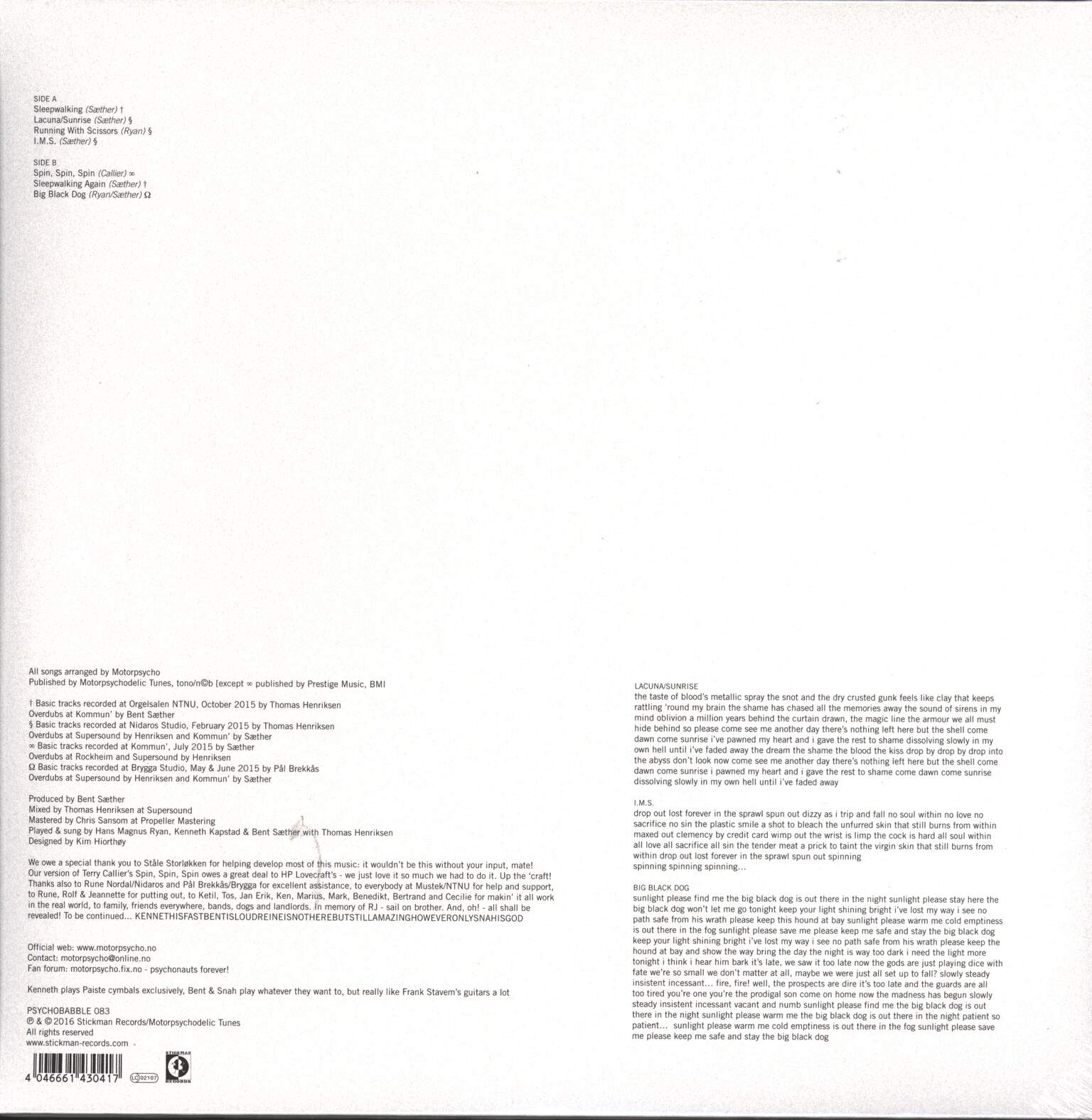 Motorpsycho: Here Be Monsters, 1×CD, 1×LP (Vinyl)
