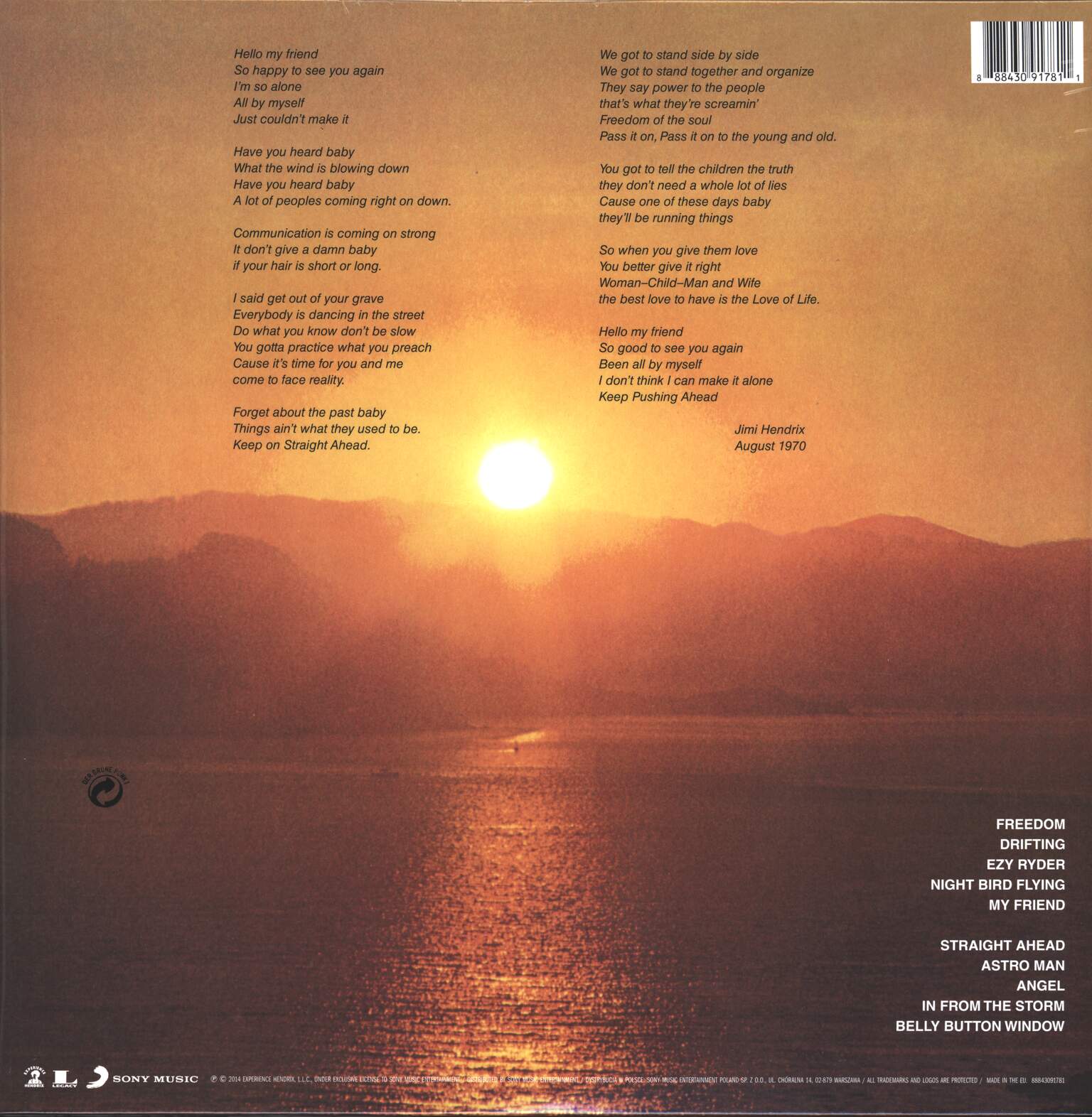 Jimi Hendrix: The Cry Of Love, 1×LP (Vinyl)
