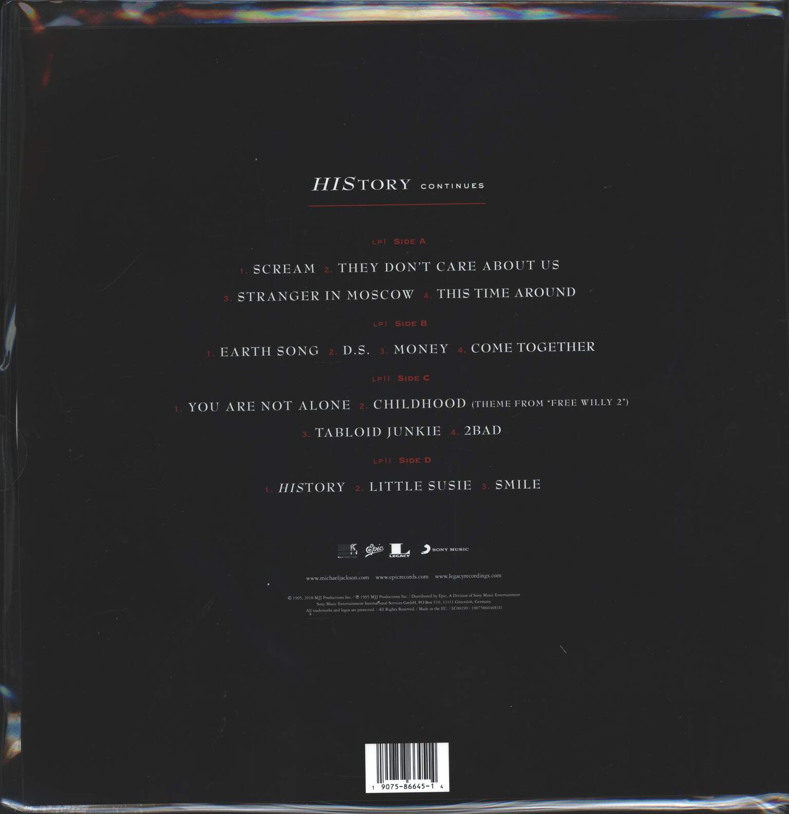 Michael Jackson: History Continues, 2×LP (Vinyl)