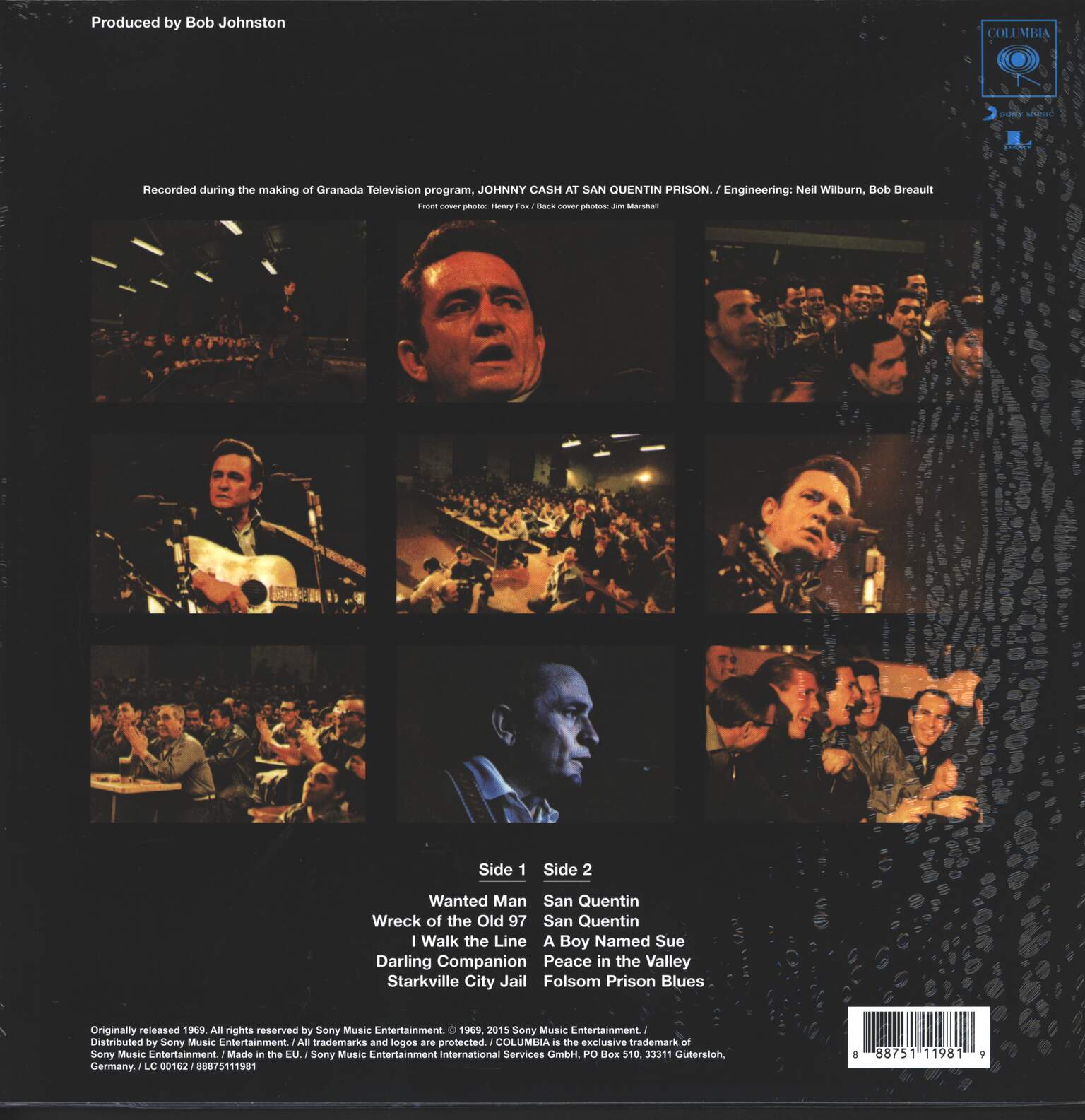 Johnny Cash: Johnny Cash At San Quentin, 1×LP (Vinyl)