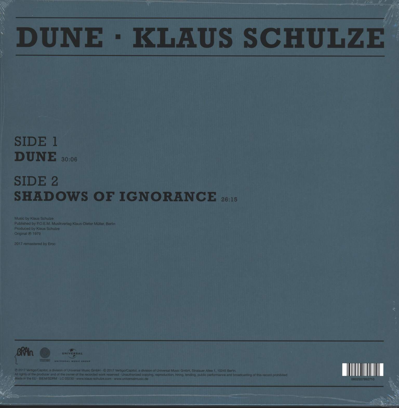 Klaus Schulze: Dune, 1×LP (Vinyl)