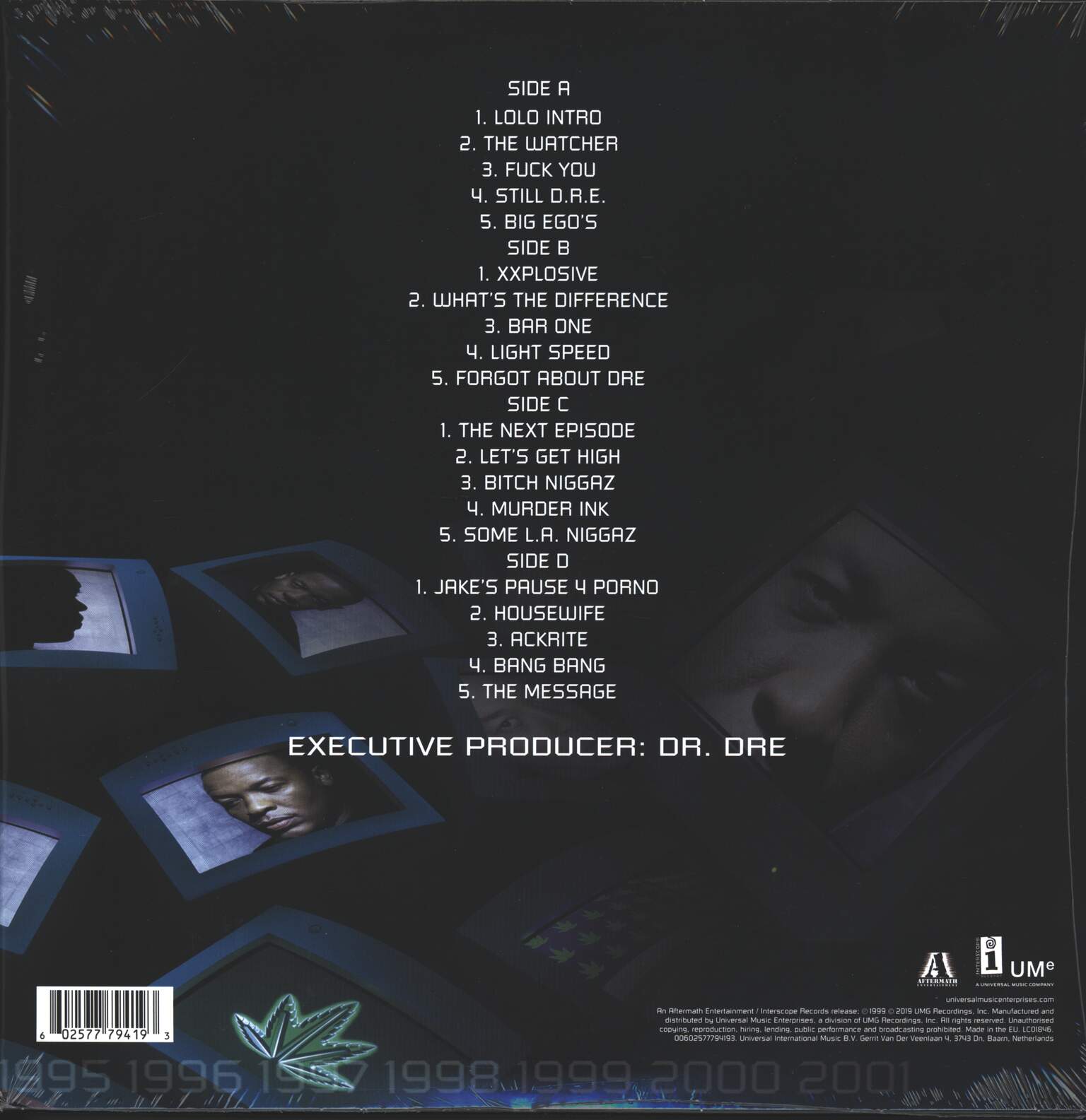 Dr Dre: 2001 (Instrumentals Only), 2×LP (Vinyl)