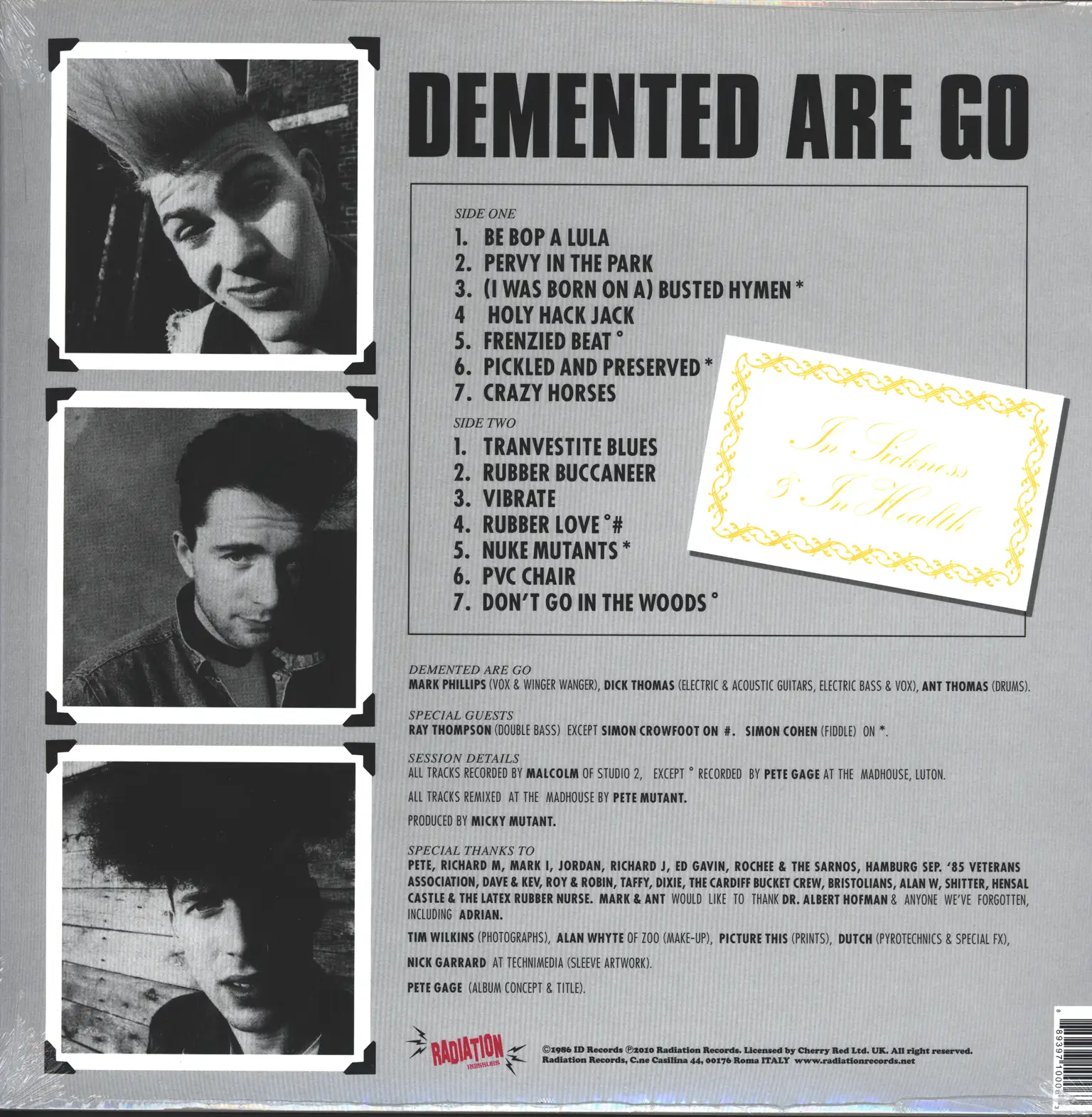 Demented Are Go: In Sickness & In Health, 1×LP (Vinyl)
