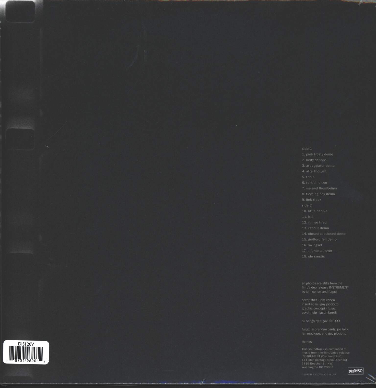 Fugazi: Instrument Soundtrack, 1×LP (Vinyl)