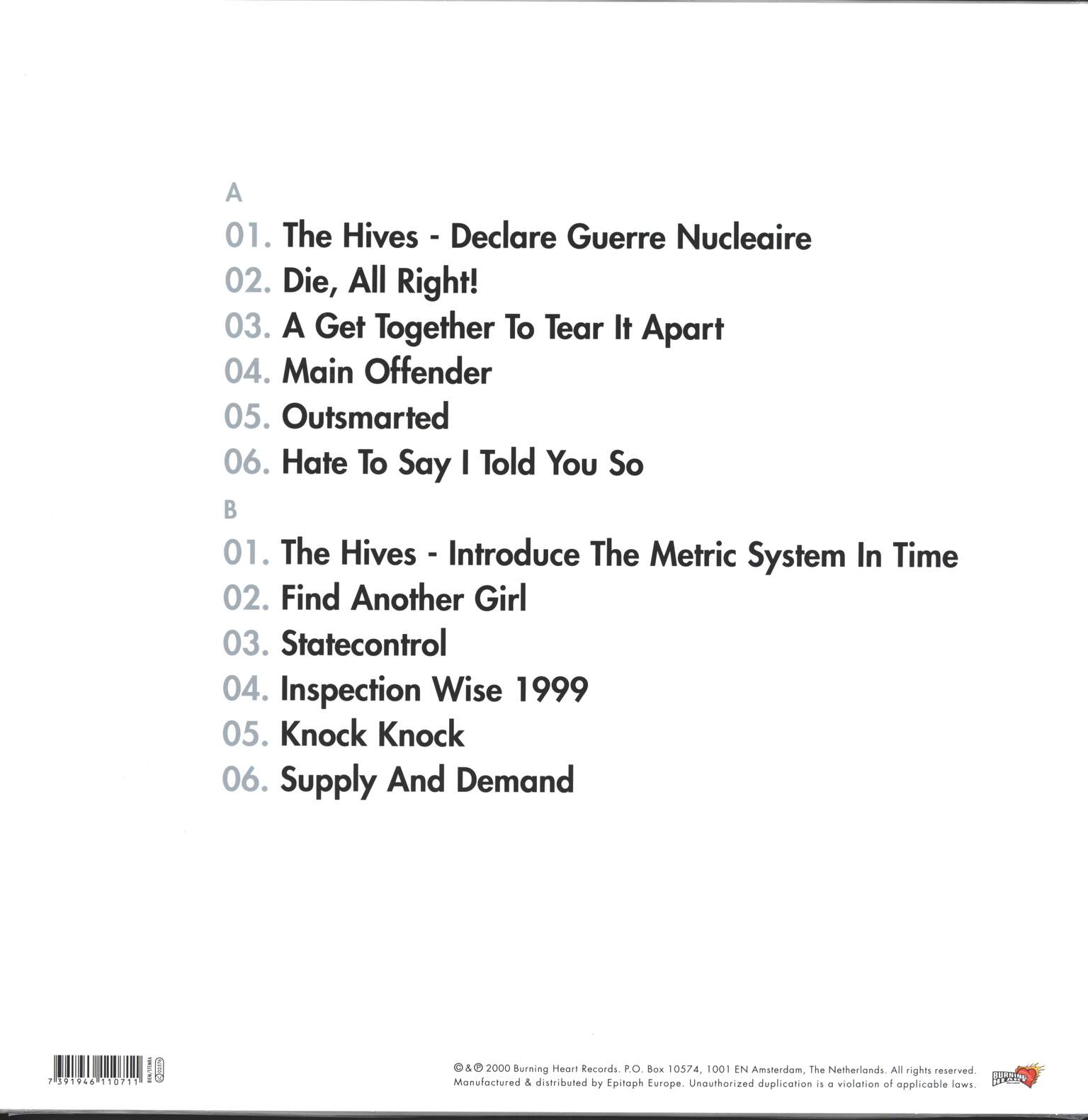 The Hives: Veni Vidi Vicious, 1×LP (Vinyl)