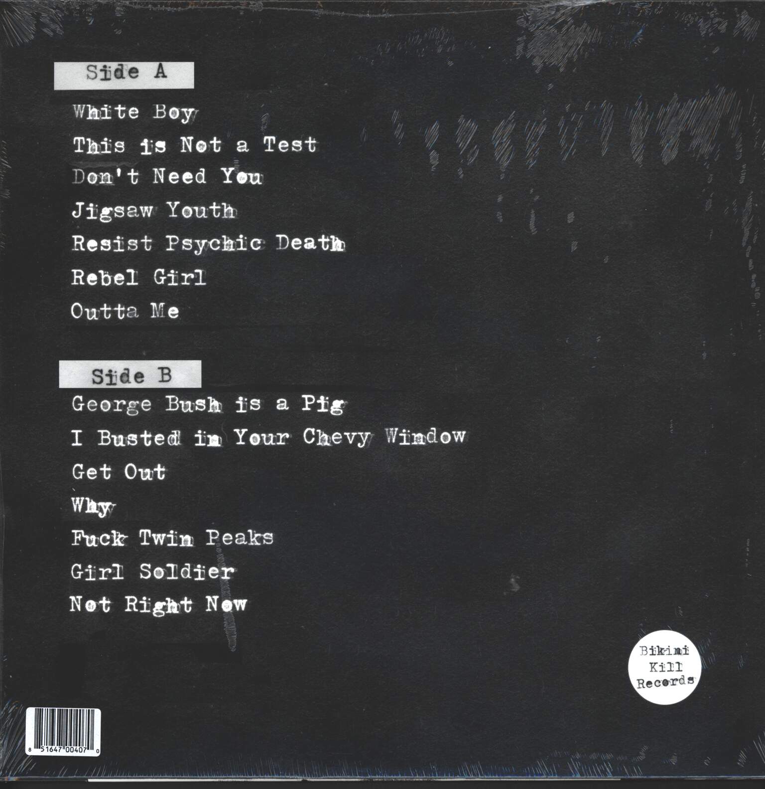 Bikini Kill: Yeah Yeah Yeah Yeah, 1×LP (Vinyl)