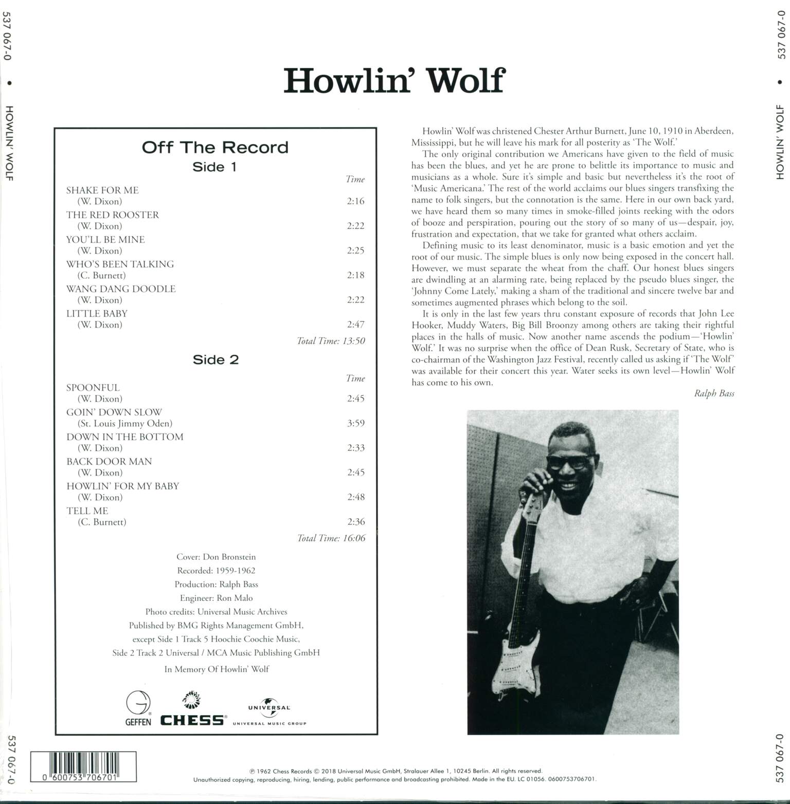 Howlin Wolf: Howlin' Wolf, 1×LP (Vinyl)