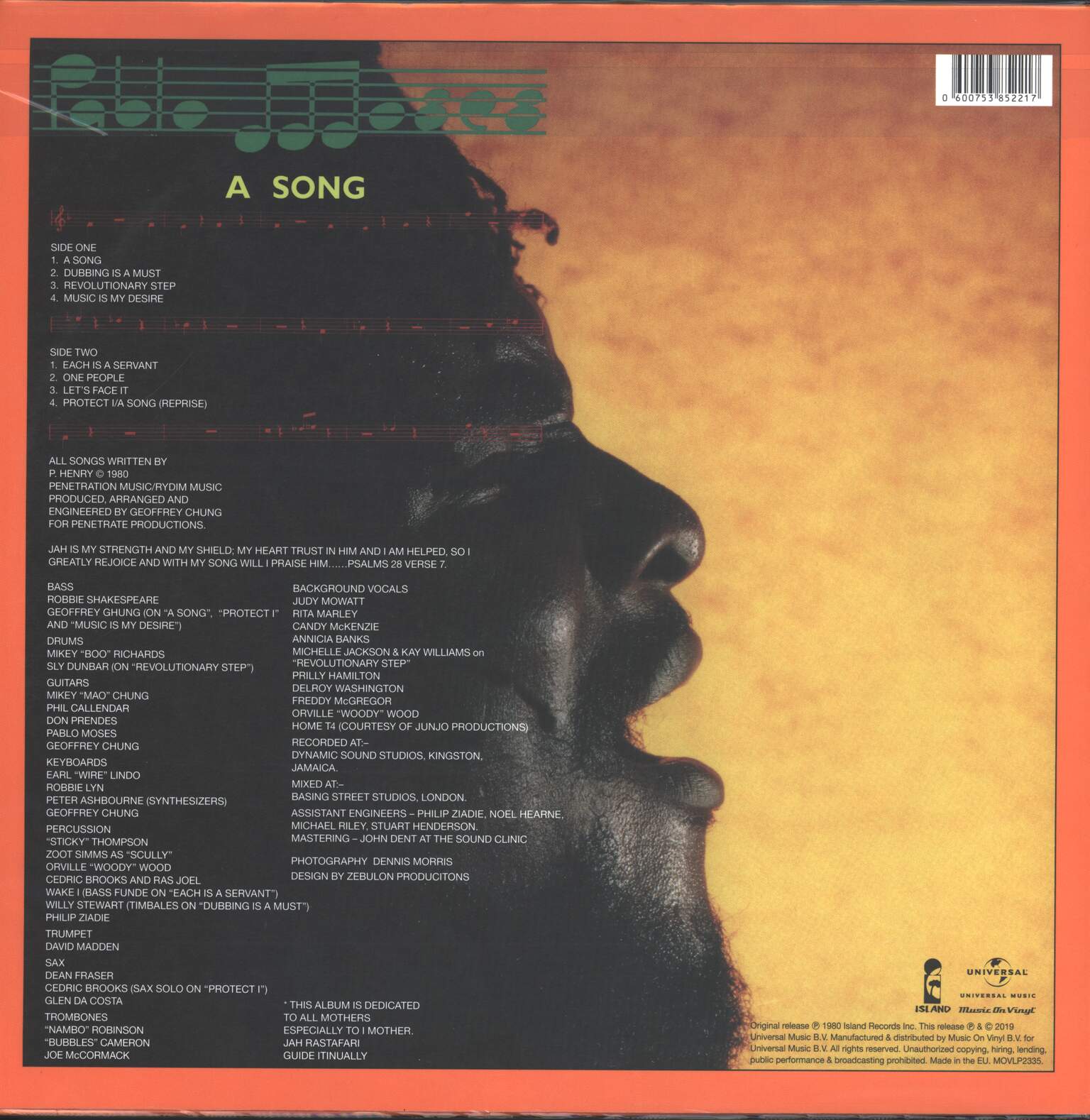 Pablo Moses: A Song, 1×LP (Vinyl)