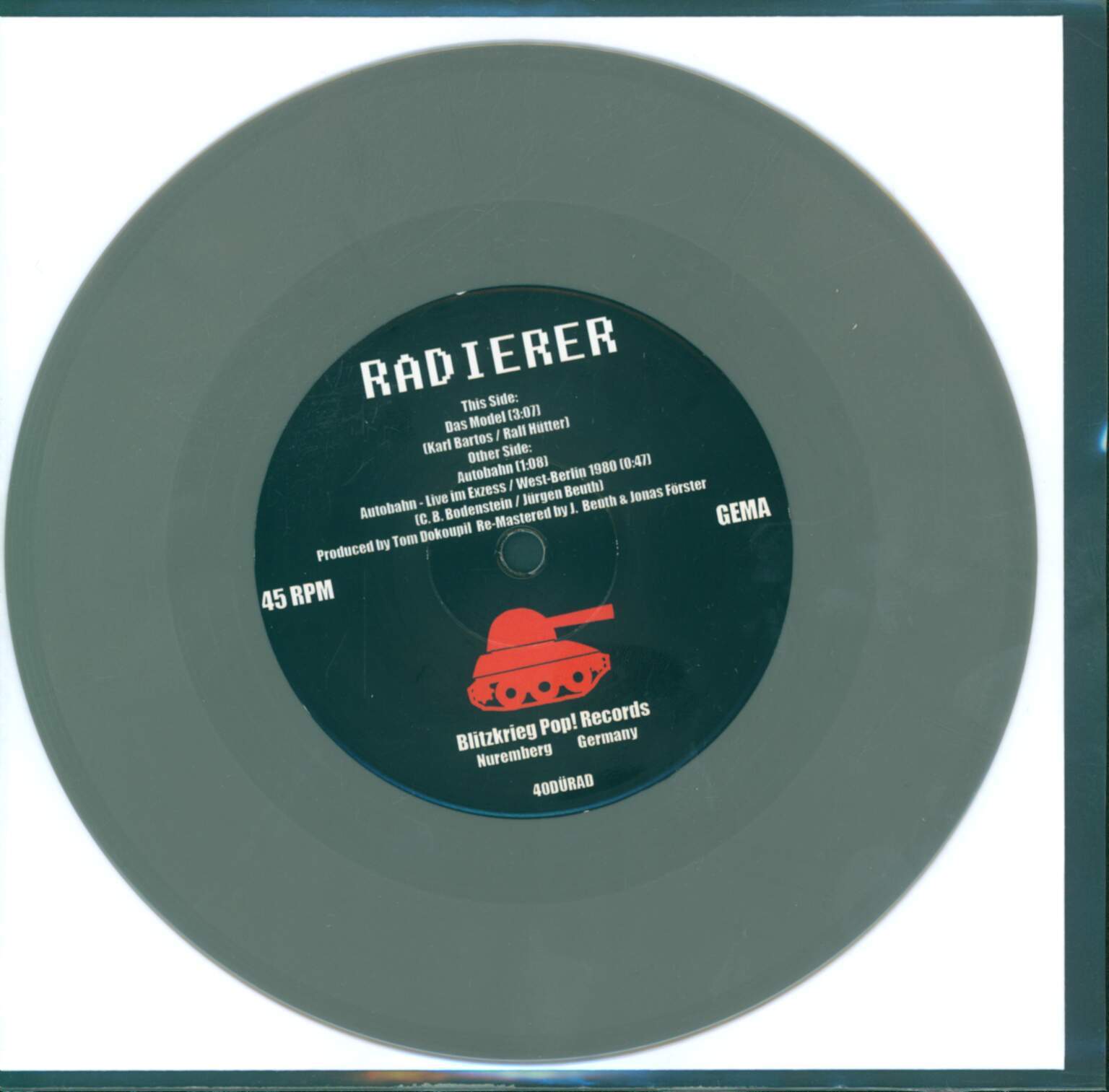 Die Radierer: Das Model, 1×7" Single (Vinyl)