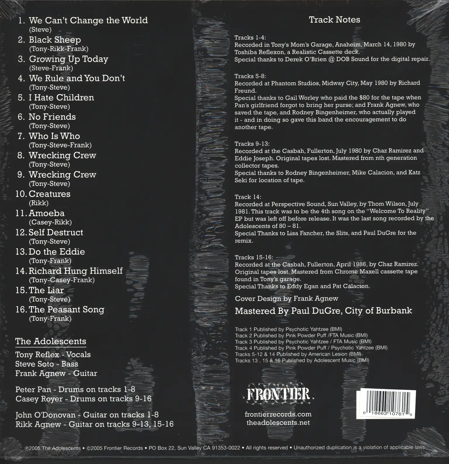 Adolescents: The Complete Demos 1980-1986, LP (Vinyl)