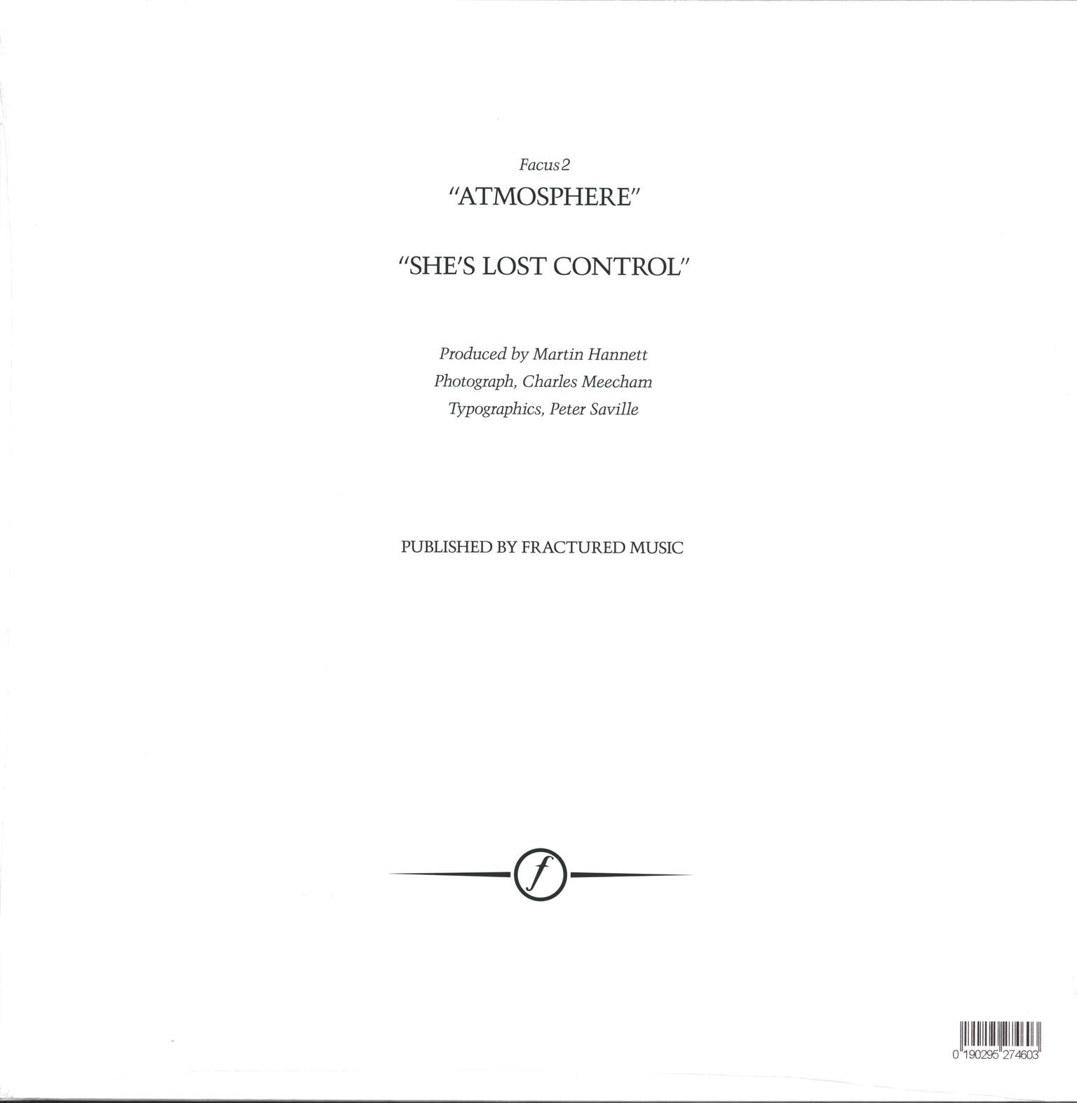 Joy Division: Atmosphere, 1×12" Maxi Single (Vinyl)