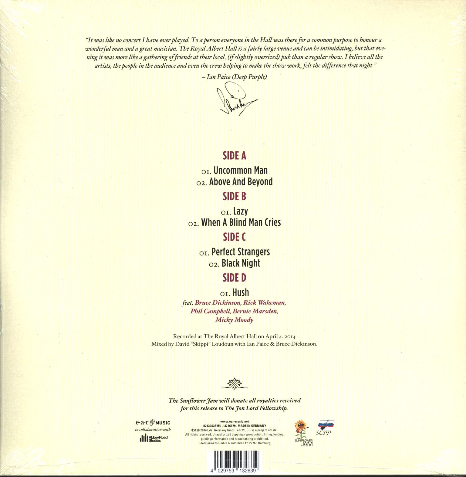 Various: Celebrating Jon Lord, The Rock Legend, Vol.2, 2×LP (Vinyl)