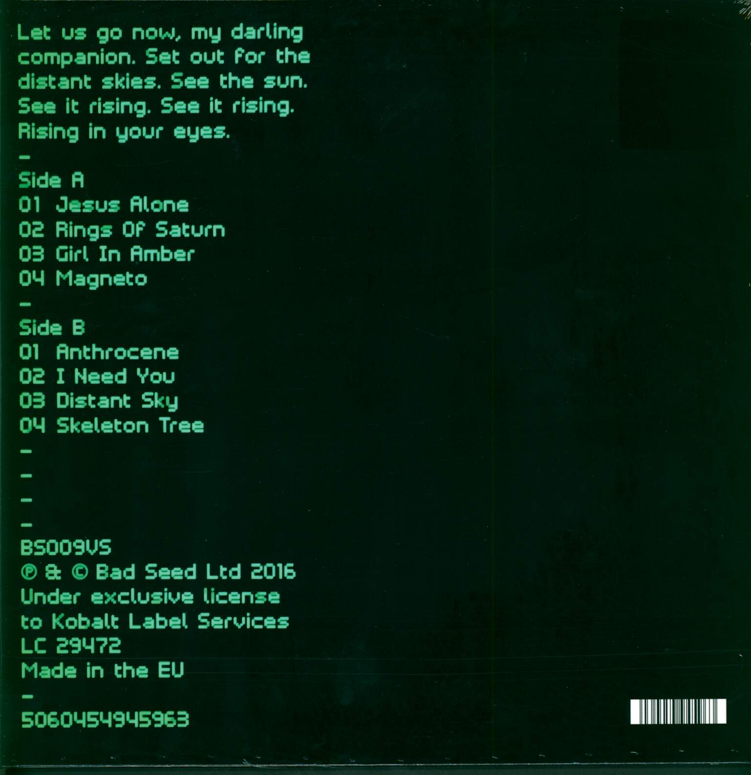 Nick Cave & The Bad Seeds: Skeleton Tree, 1×LP (Vinyl)