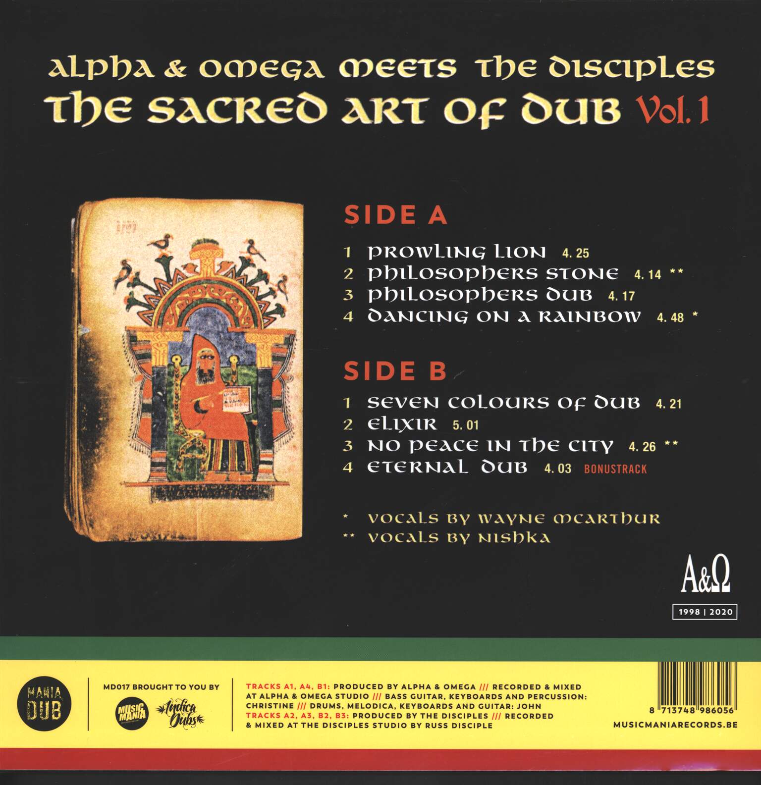 Alpha Omega: The Sacred Art Of Dub Vol 1, 1×LP (Vinyl)