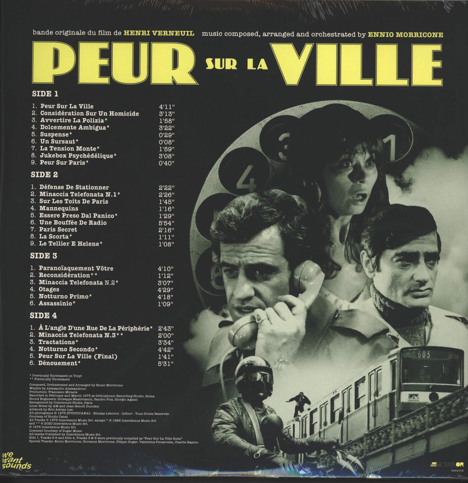 Ennio Morricone: Peur Sur La Ville, 2×LP (Vinyl)