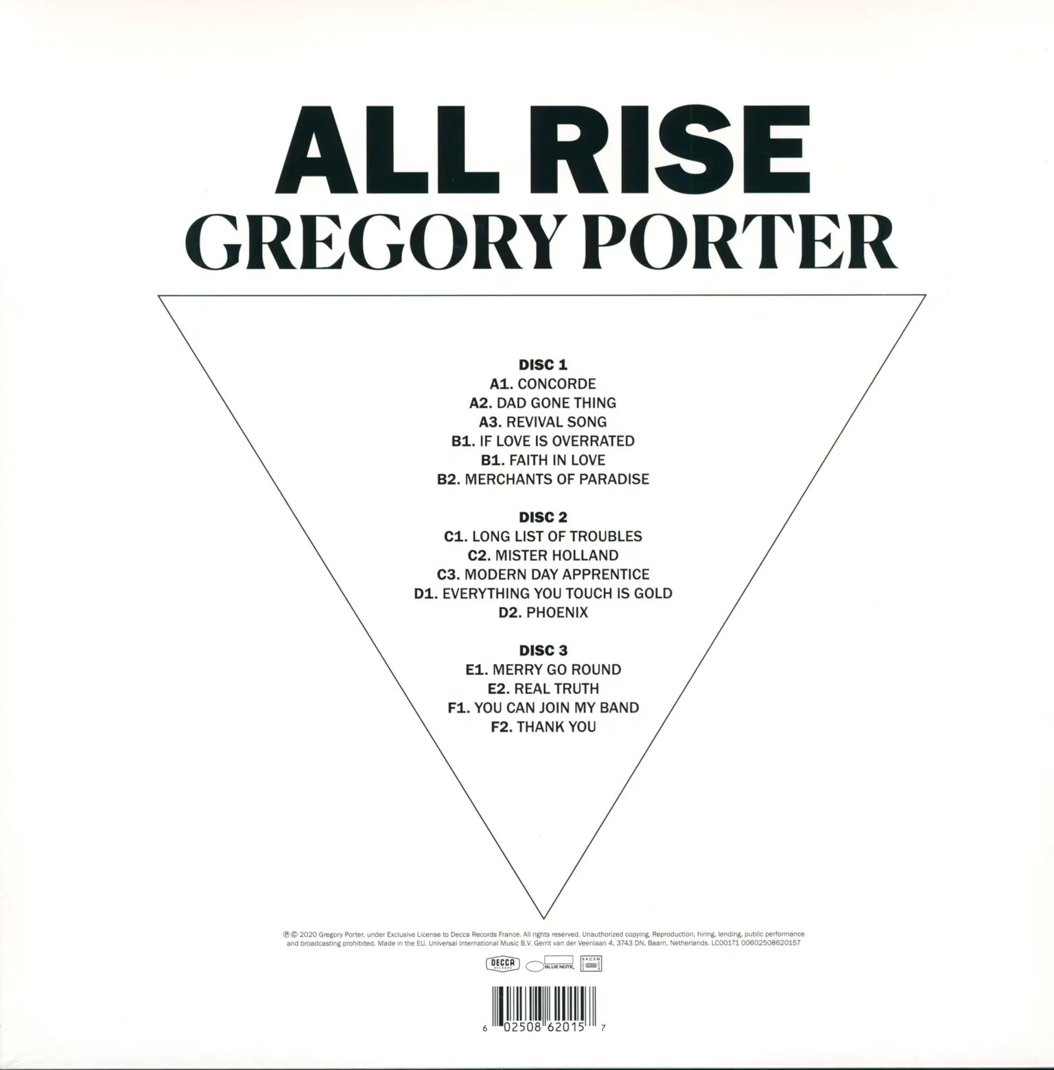 Gregory Porter: All Rise, 3×LP (Vinyl)