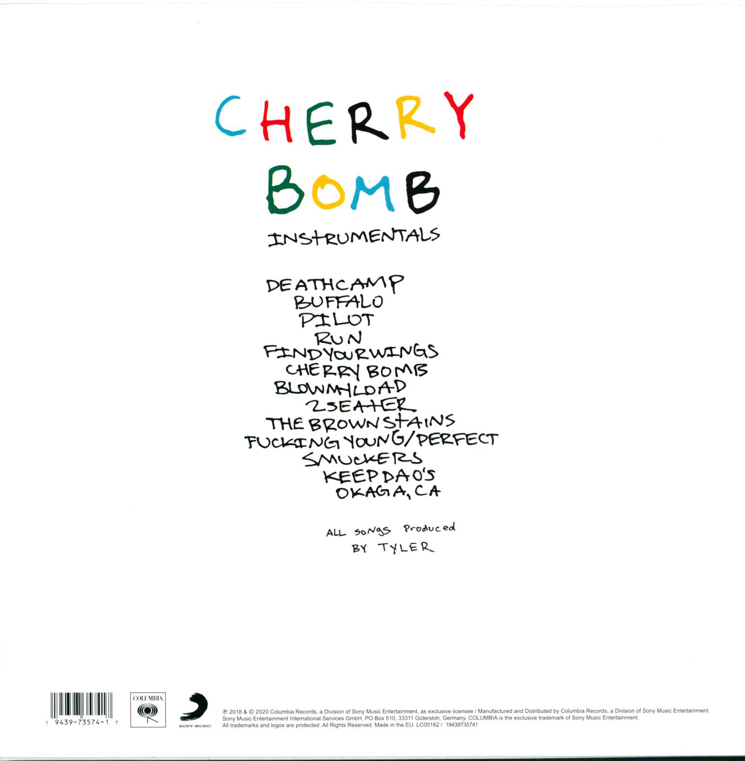 Tyler, The Creator: Cherry Bomb Instrumentals, 2×LP (Vinyl)