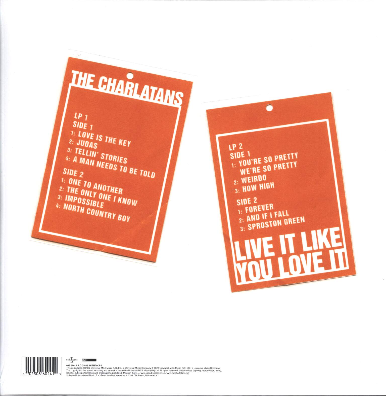 The Charlatans: Live It Like You Love It, 2×LP (Vinyl)
