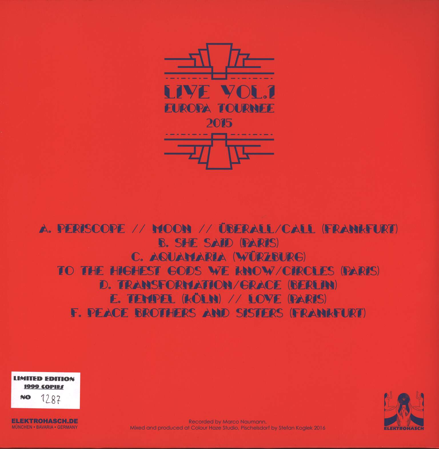 Colour Haze: Live Vol. 1 - Europa Tournee 2015, 3×LP (Vinyl)
