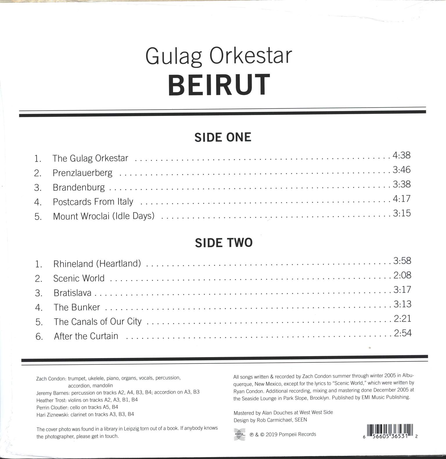 Beirut: Gulag Orkestar, 1×LP (Vinyl)