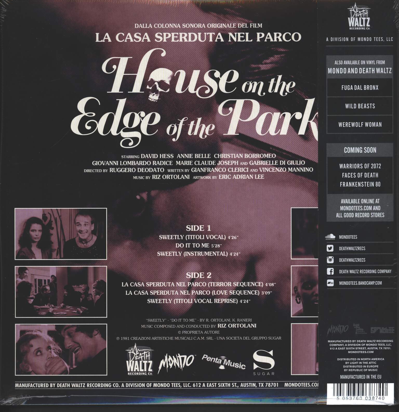 Riz Ortolani: House On The Edge Of The Park, 1×12" Maxi Single (Vinyl)