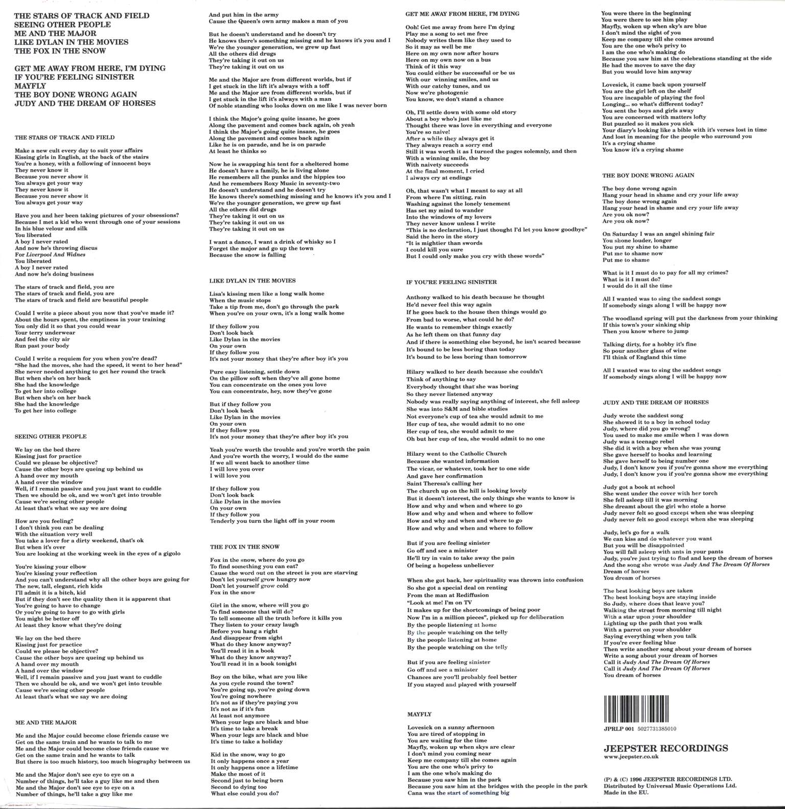 Belle & Sebastian: If You're Feeling Sinister, 1×LP (Vinyl)