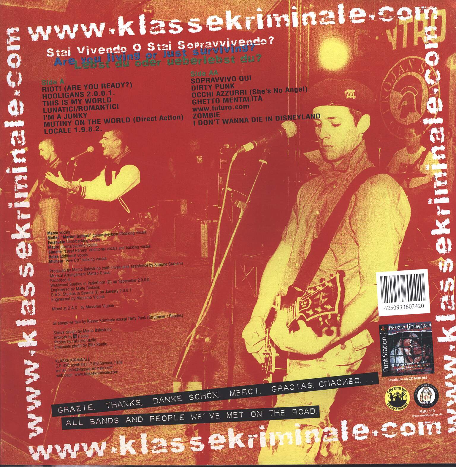 Klasse Kriminale: Stai Vivendo O Stai Sopravvivendo?, 1×LP (Vinyl)