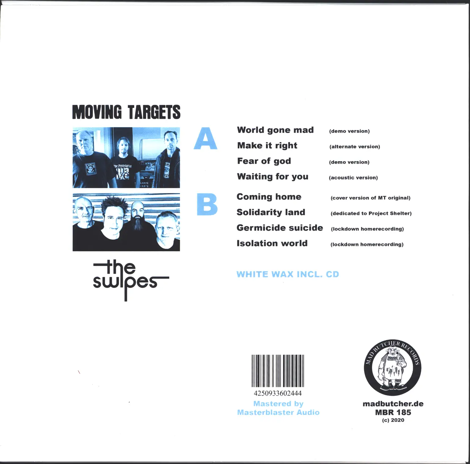 Moving Targets: World Gone Mad, 1×10" Vinyl EP, 1×Mini CD