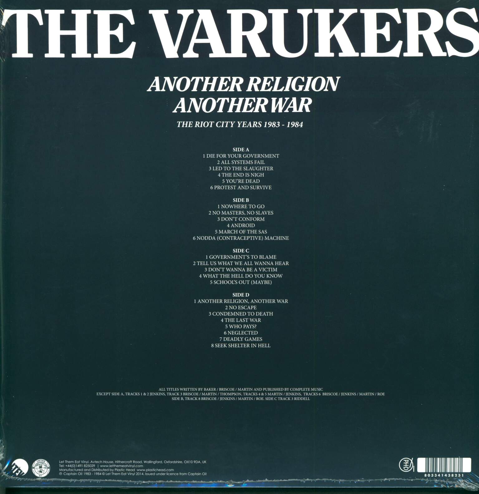 The Varukers: Another Religion Another War - The Riot City Years 1983-1984, 2×LP (Vinyl)