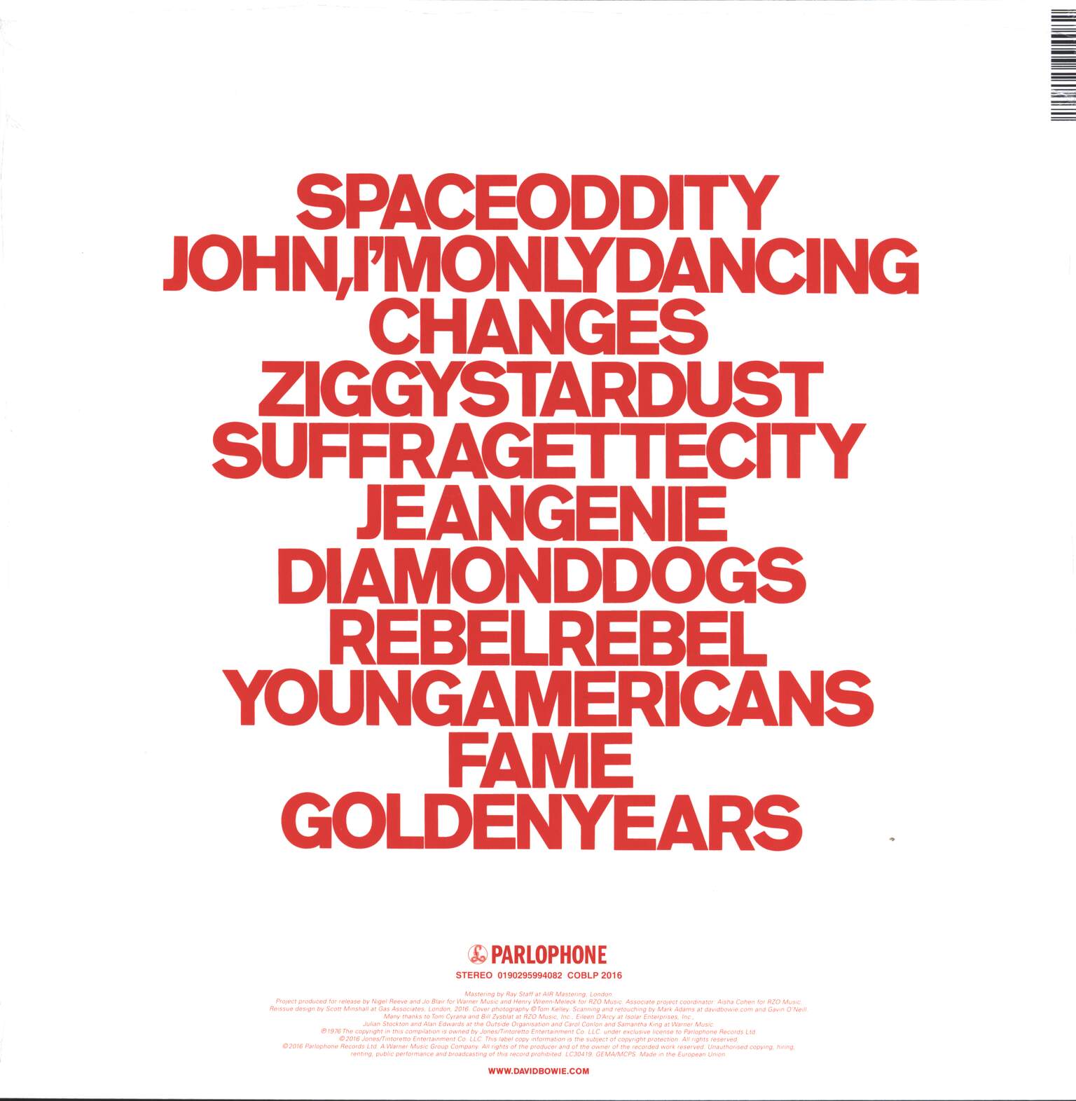 David Bowie: ChangesOneBowie, 1×LP (Vinyl)