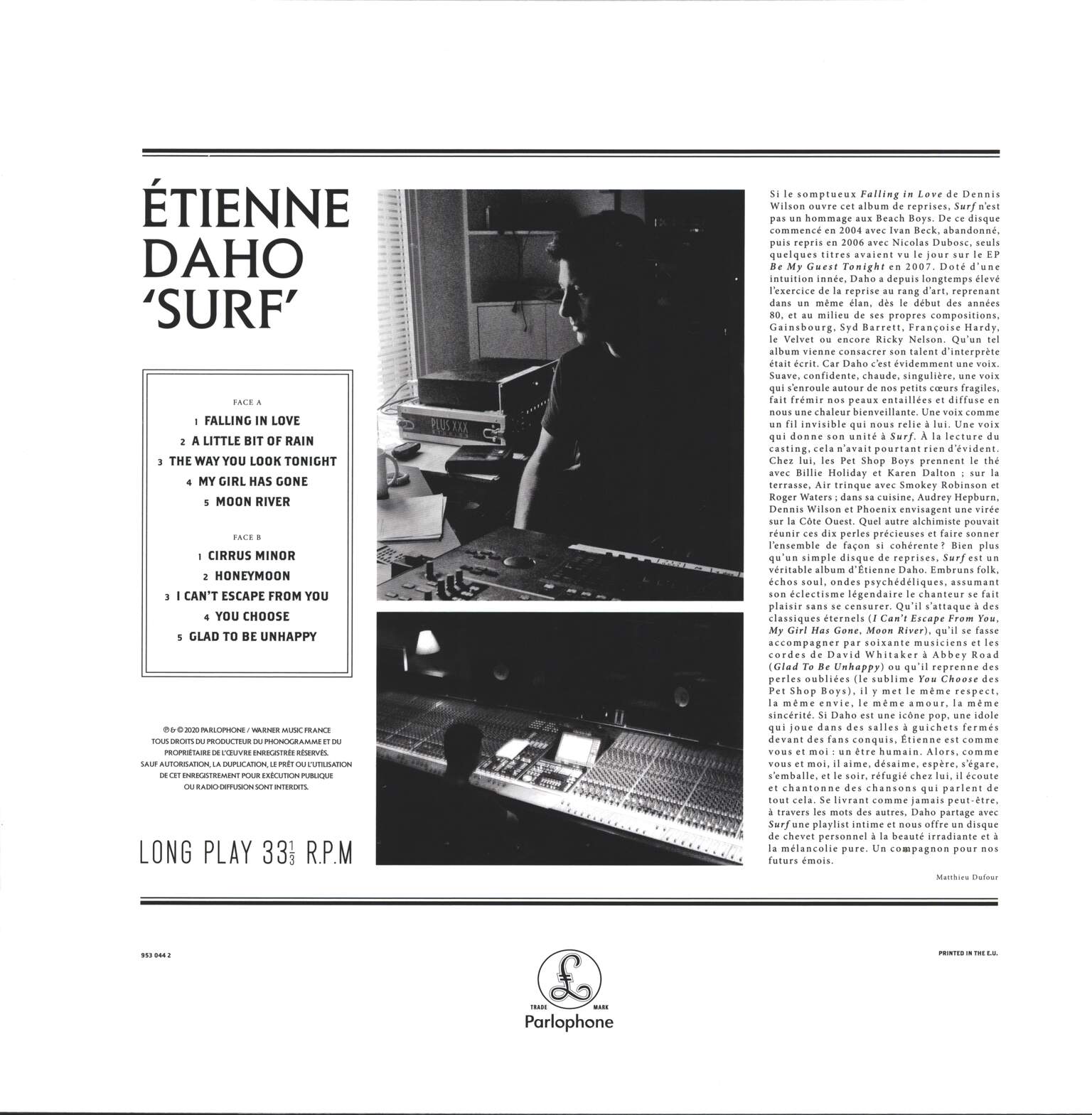 Etienne Daho: Surf, 1×LP (Vinyl)