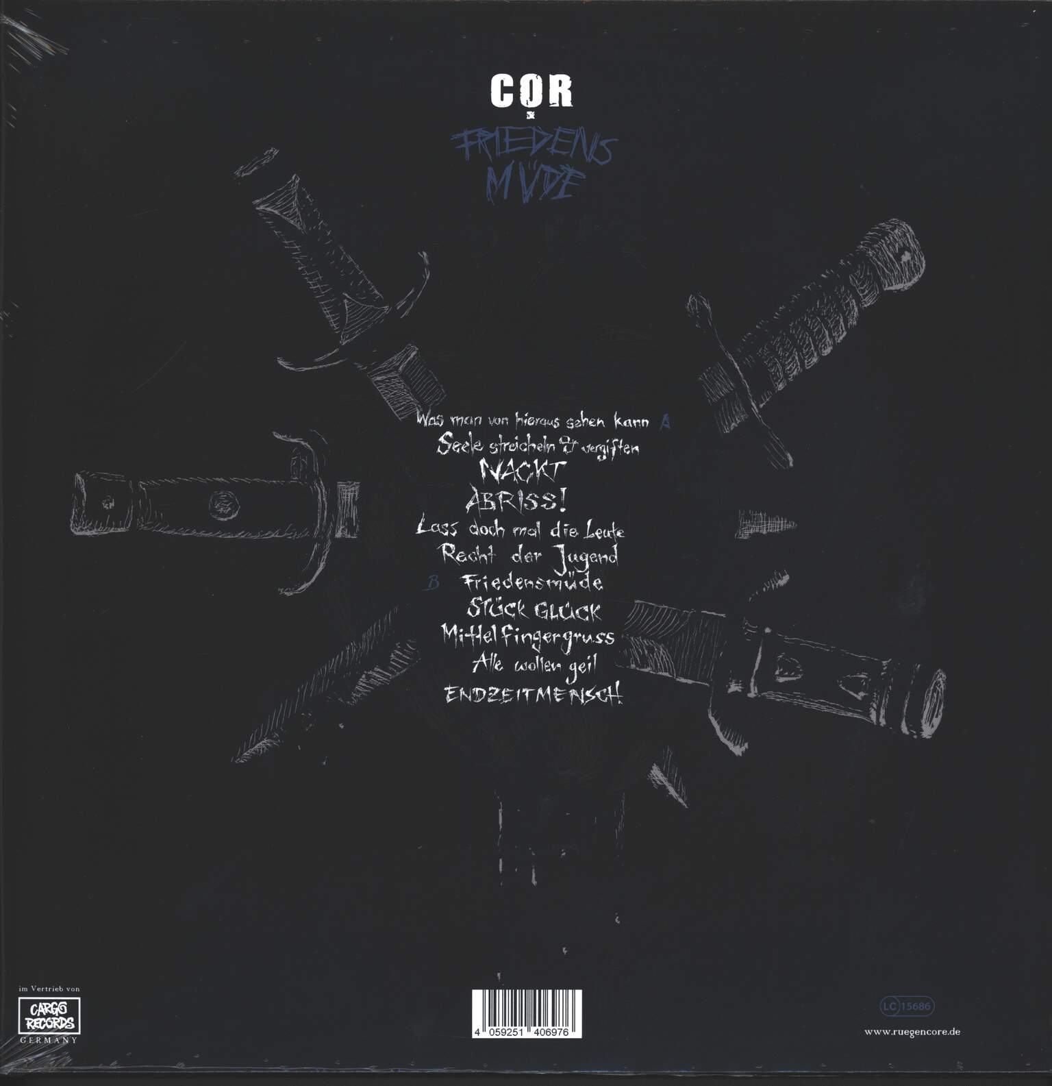 COR: Friedensmüde, 1×LP (Vinyl)