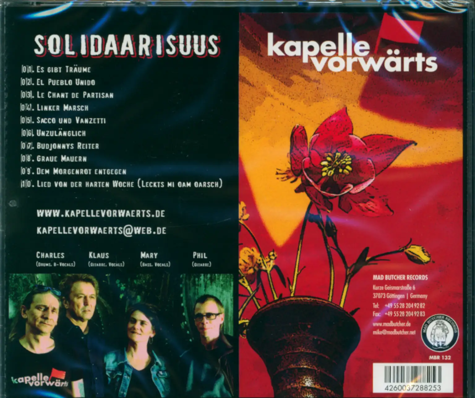 Kapelle Vorwärts: Solidaarisuus, 1×CD