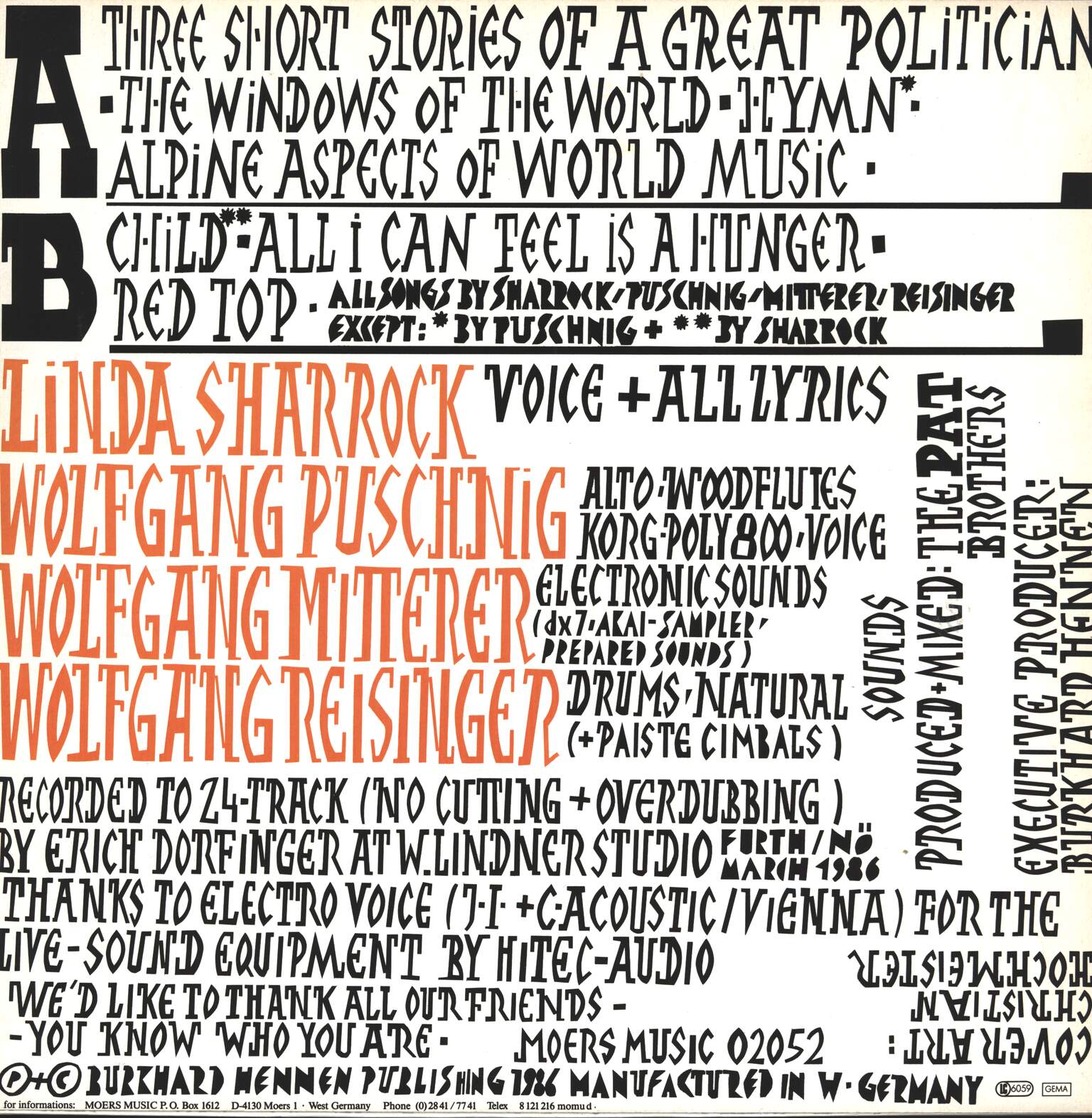 The Pat Brothers: Pat Brothers No. 1, 1×LP (Vinyl)