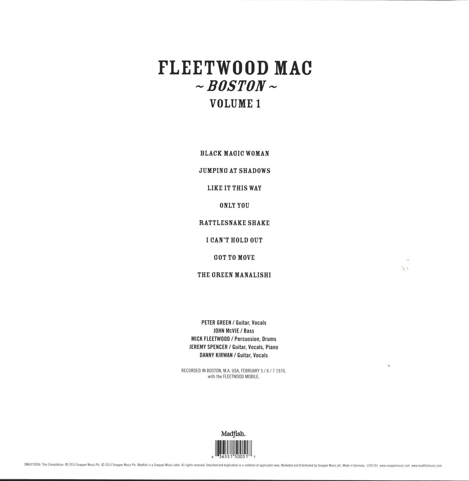 Fleetwood Mac: Boston - Volume One, 2×LP (Vinyl)
