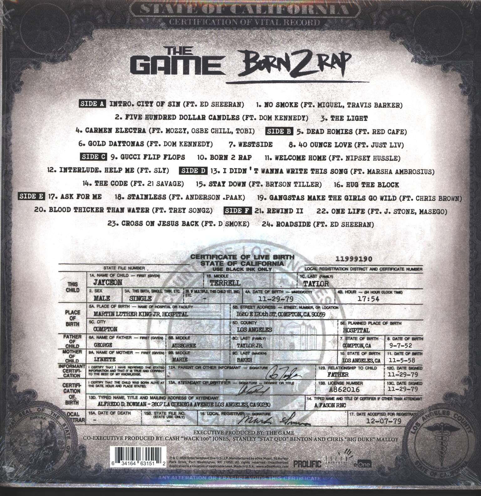 The Game: Born 2 Rap, 3×LP (Vinyl)