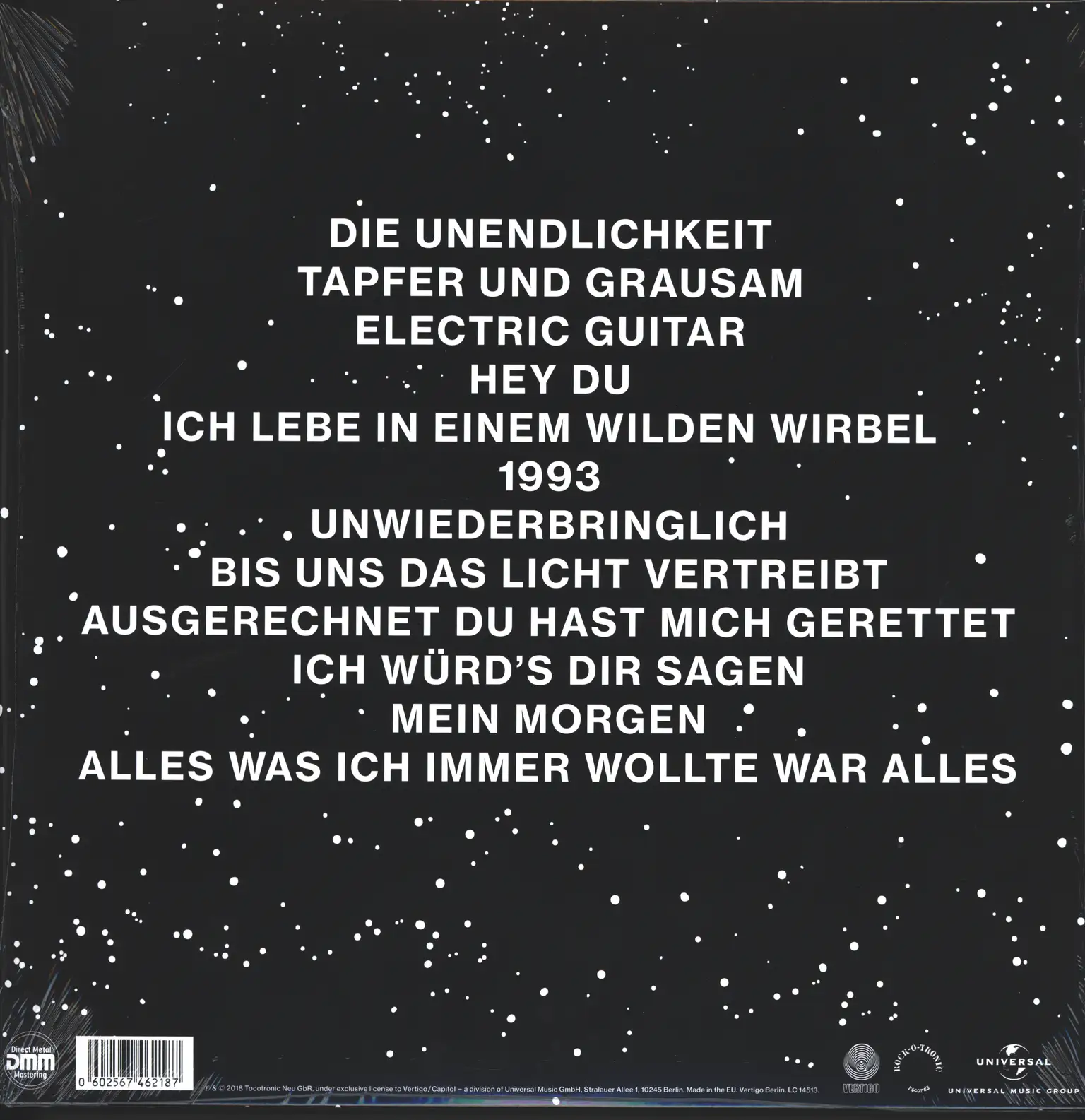 Tocotronic: Die Unendlichkeit, 2×LP (Vinyl)