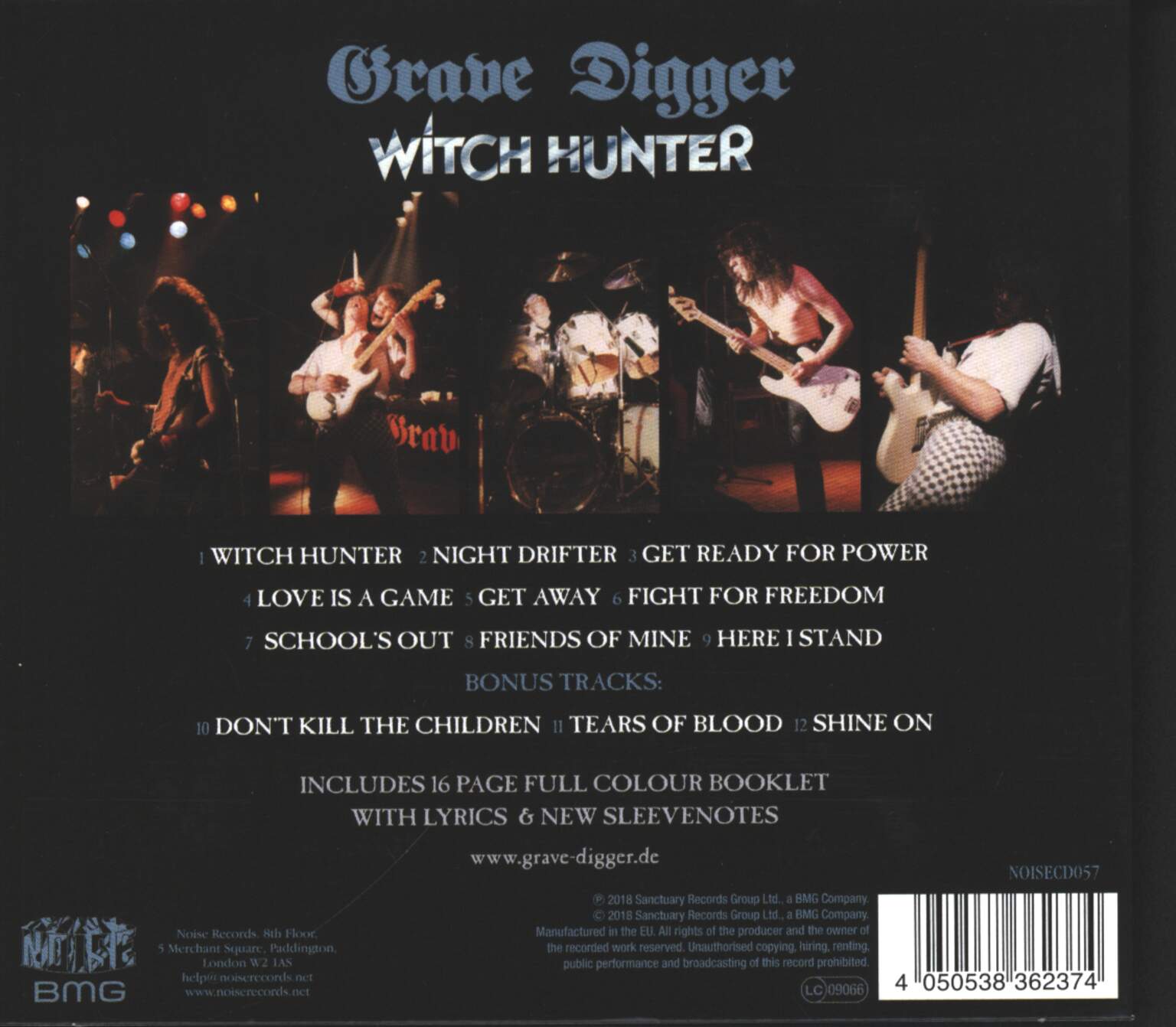Grave Digger: Witch Hunter, 1×CD
