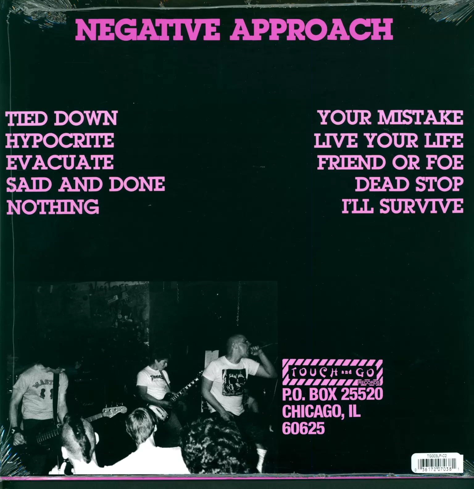 Negative Approach: Tied Down, 1×LP (Vinyl)