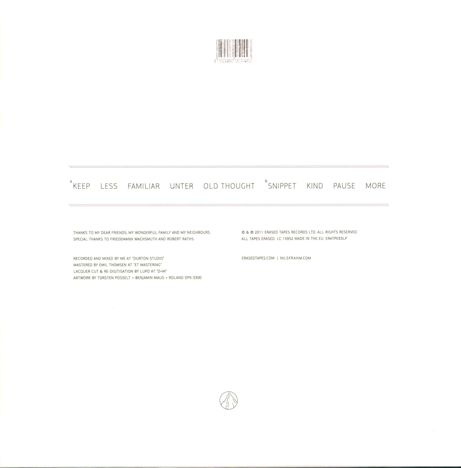 Nils Frahm: Felt, 1×LP (Vinyl)