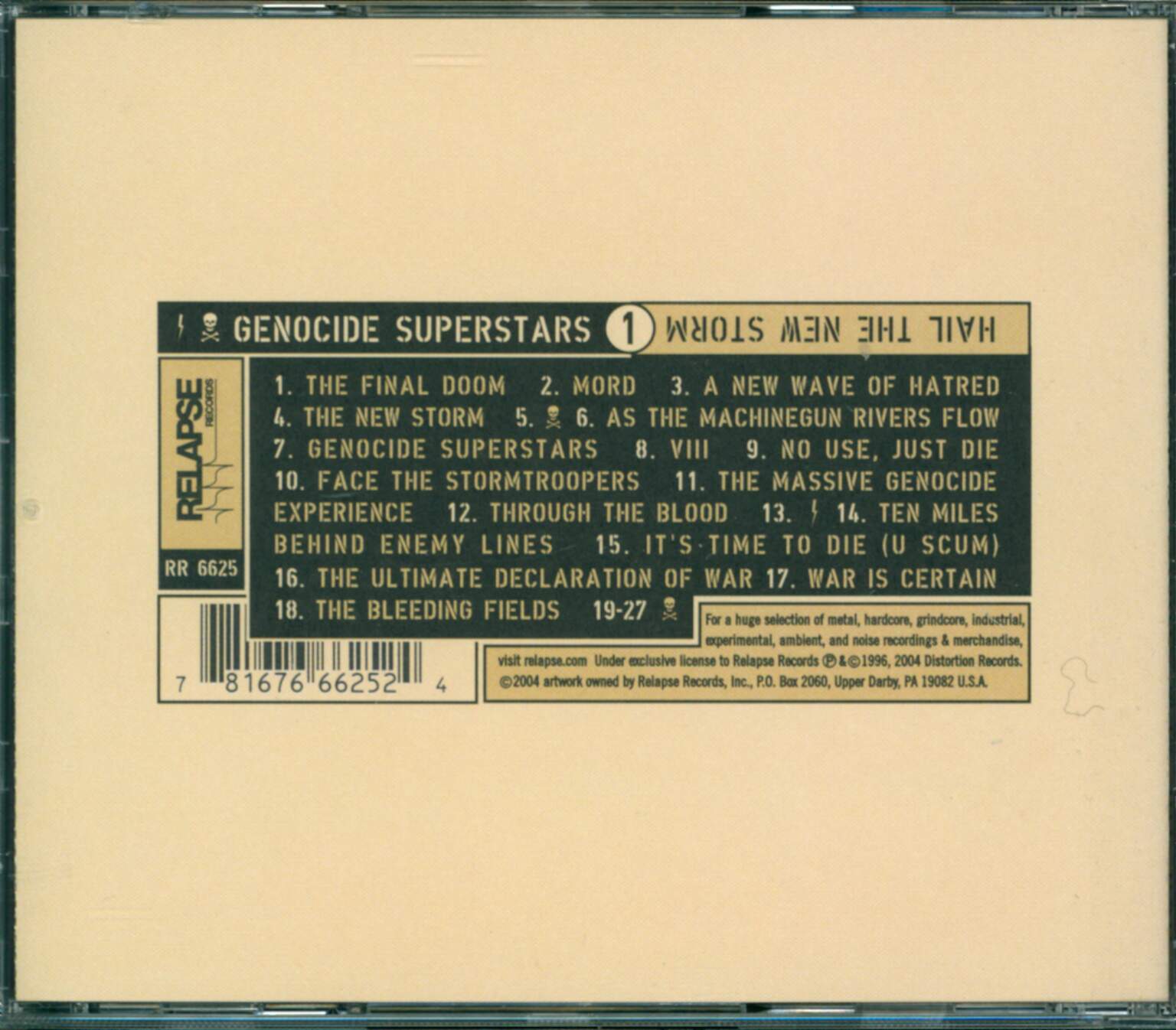Genocide Superstars: Hail The New Storm, 1×CD
