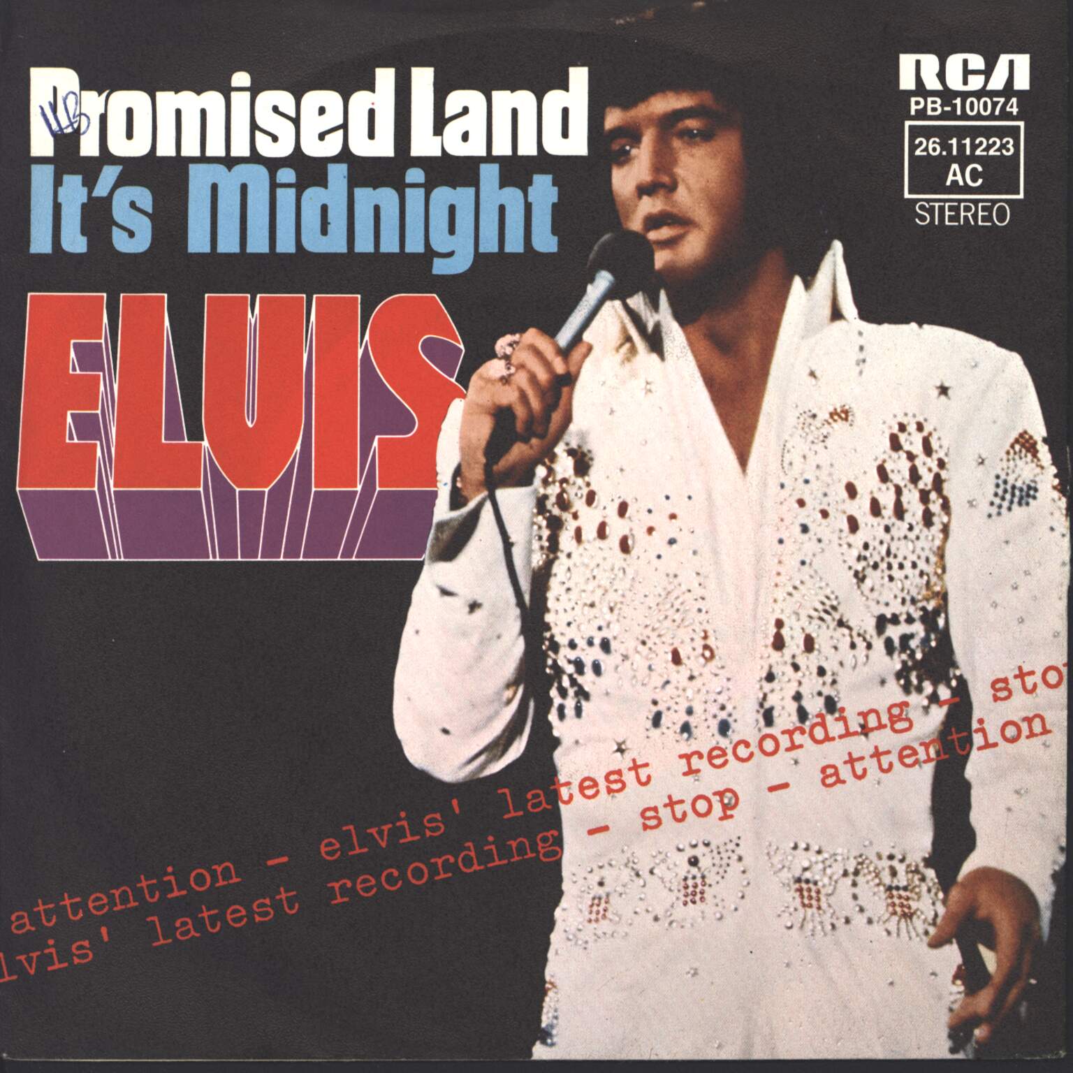 Elvis Presley: Promised Land / It's Midnight, 1×7" Single (Vinyl)