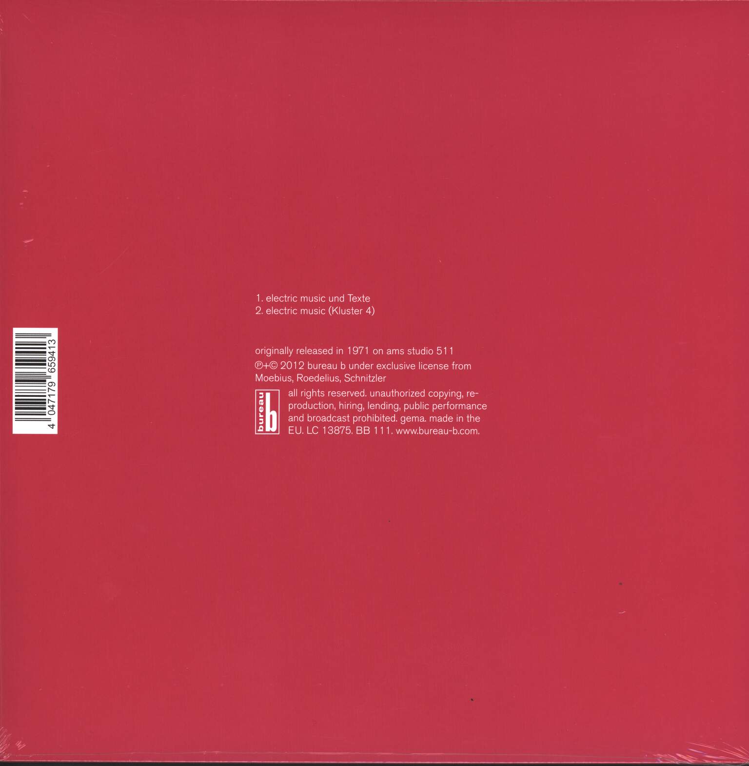 Kluster: Zwei Osterei, 1×LP (Vinyl)