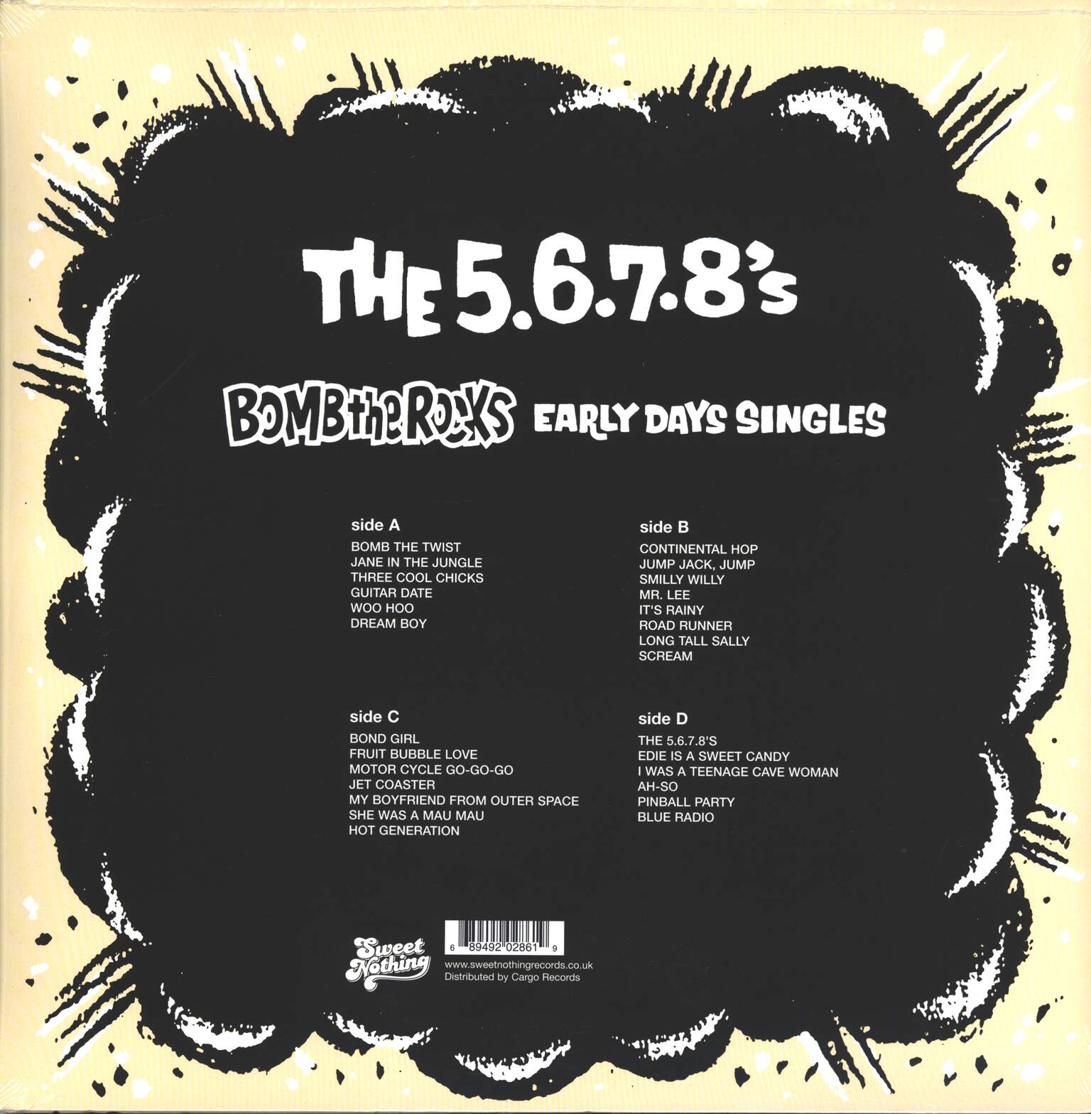 The 5.6.7.8's: Bomb The Rocks: Early Days Singles 1989 - 1996, 2×LP (Vinyl)
