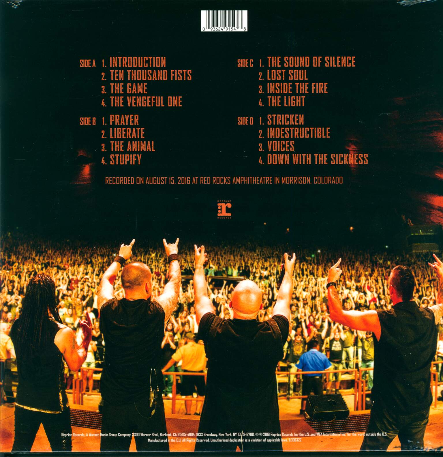 Disturbed: Live At Red Rocks, 2×LP (Vinyl)